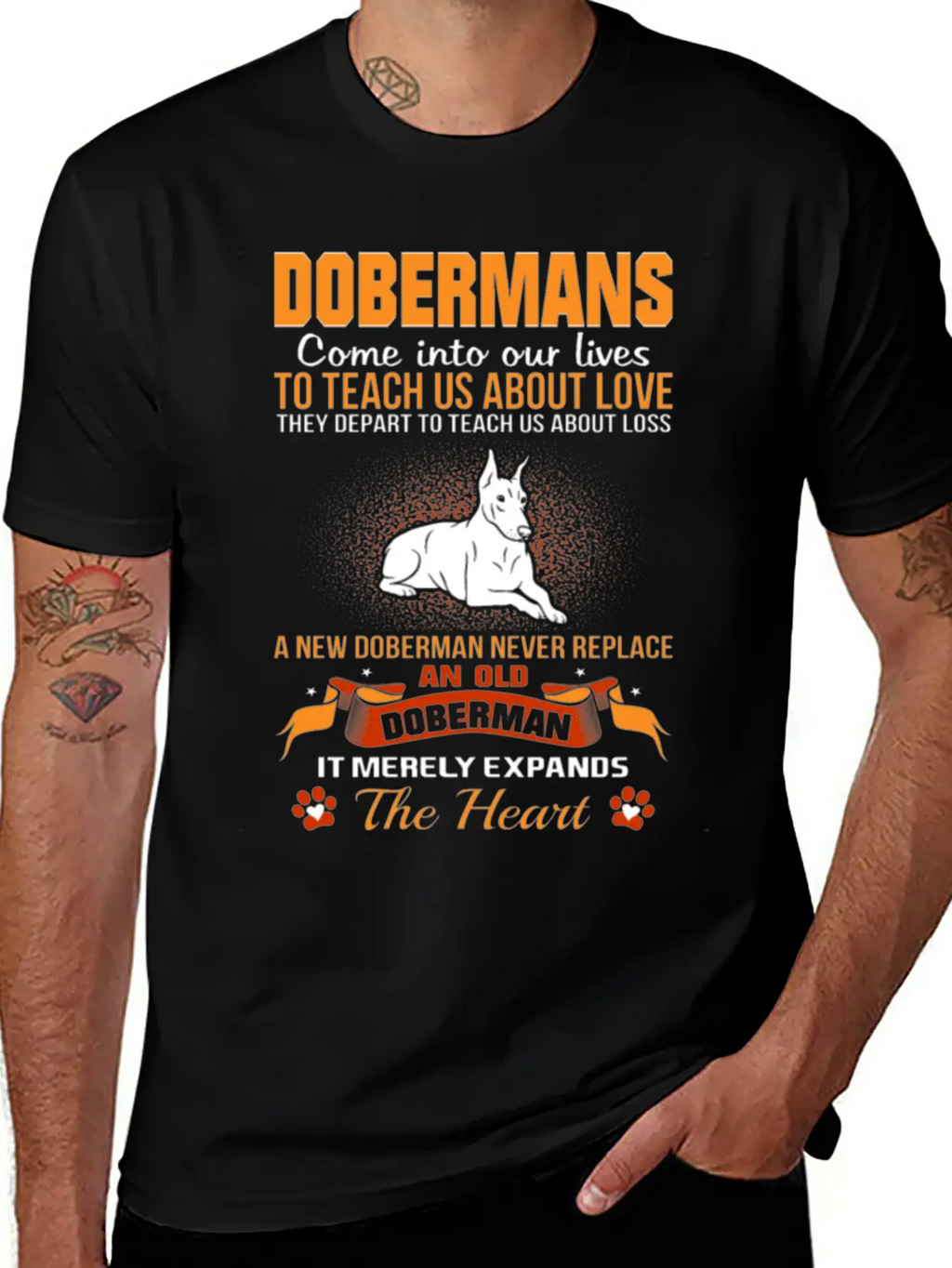 Doberman Come Into Lives To Teach Us About Love Unisex Casual T-Shirt – Clean Design For Daily Comfort
