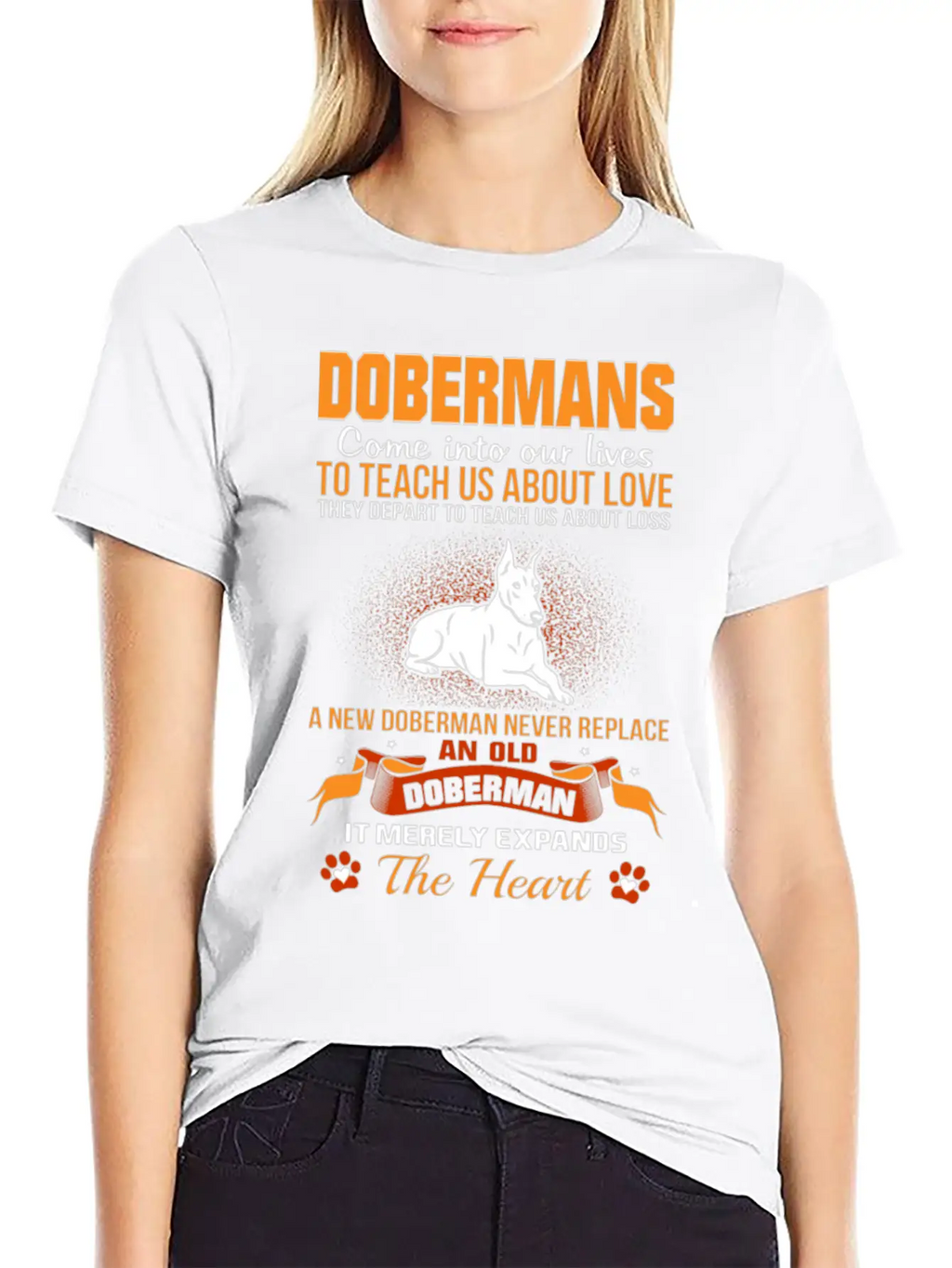 Doberman Come Into Lives To Teach Us About Love Unisex Casual T-Shirt – Clean Design For Daily Comfort