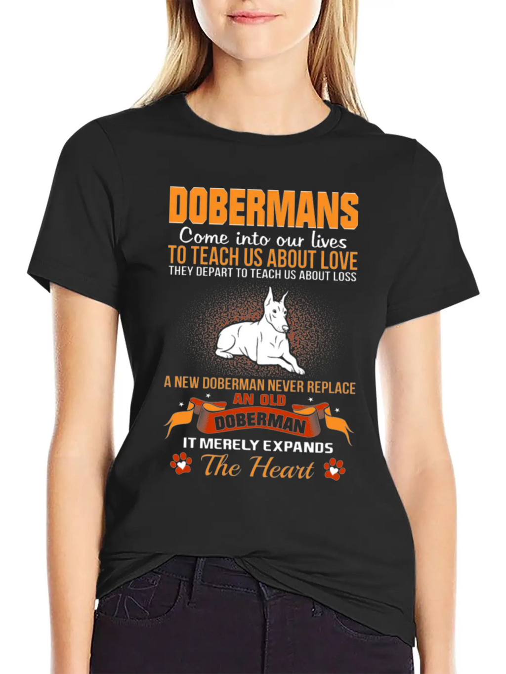 Doberman Come Into Lives To Teach Us About Love Unisex Casual T-Shirt – Clean Design For Daily Comfort