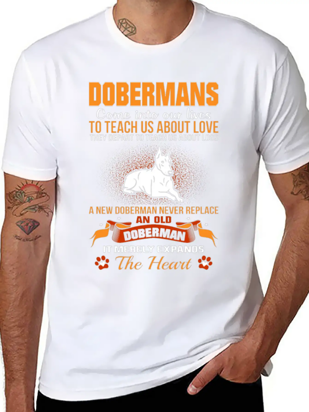 Doberman Come Into Lives To Teach Us About Love Unisex Casual T-Shirt – Clean Design For Daily Comfort