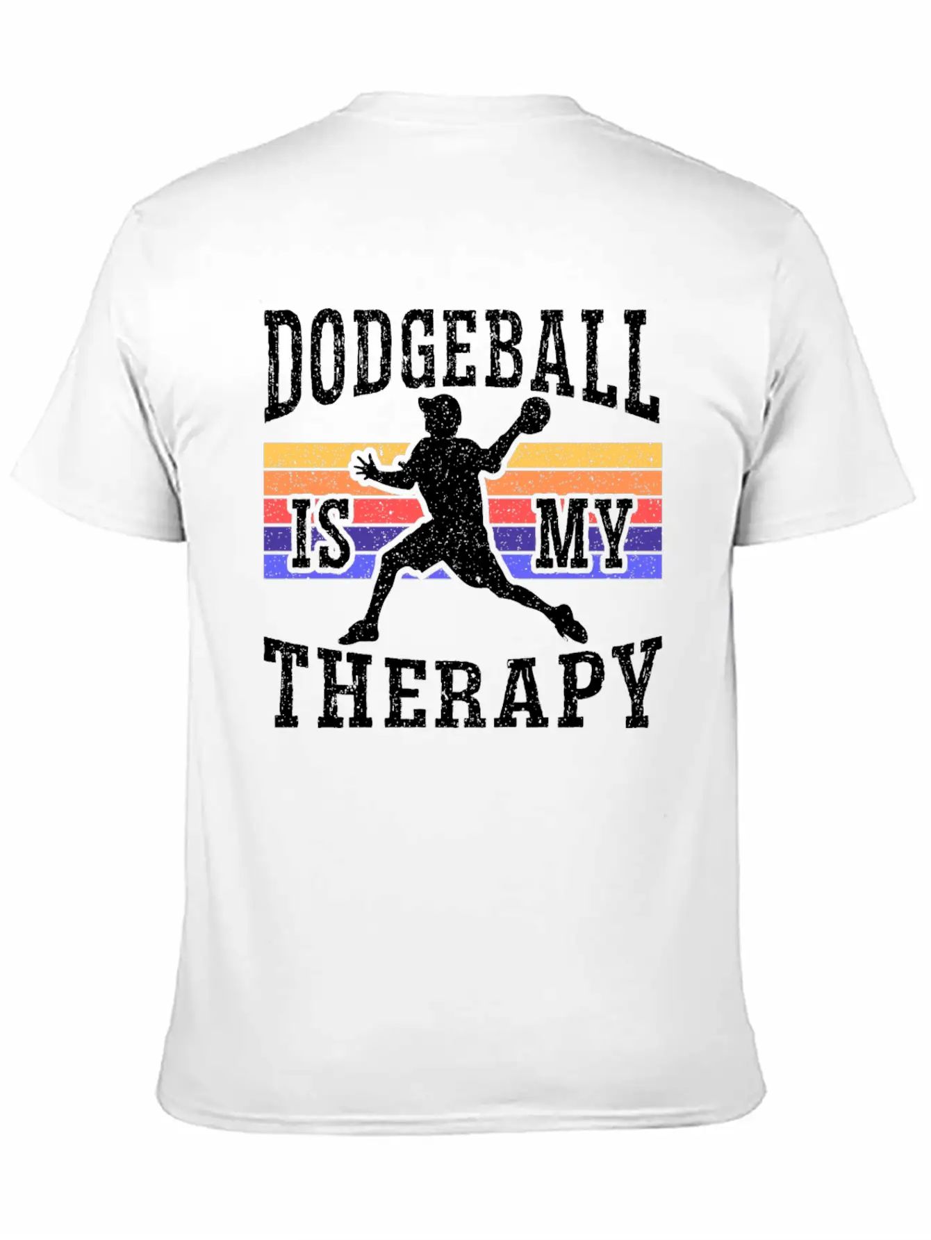 Dodgeball Is My Therapy Dodgeballer Dodgeball Stylish Everyday T-Shirt – Unisex Basic Cotton Tee