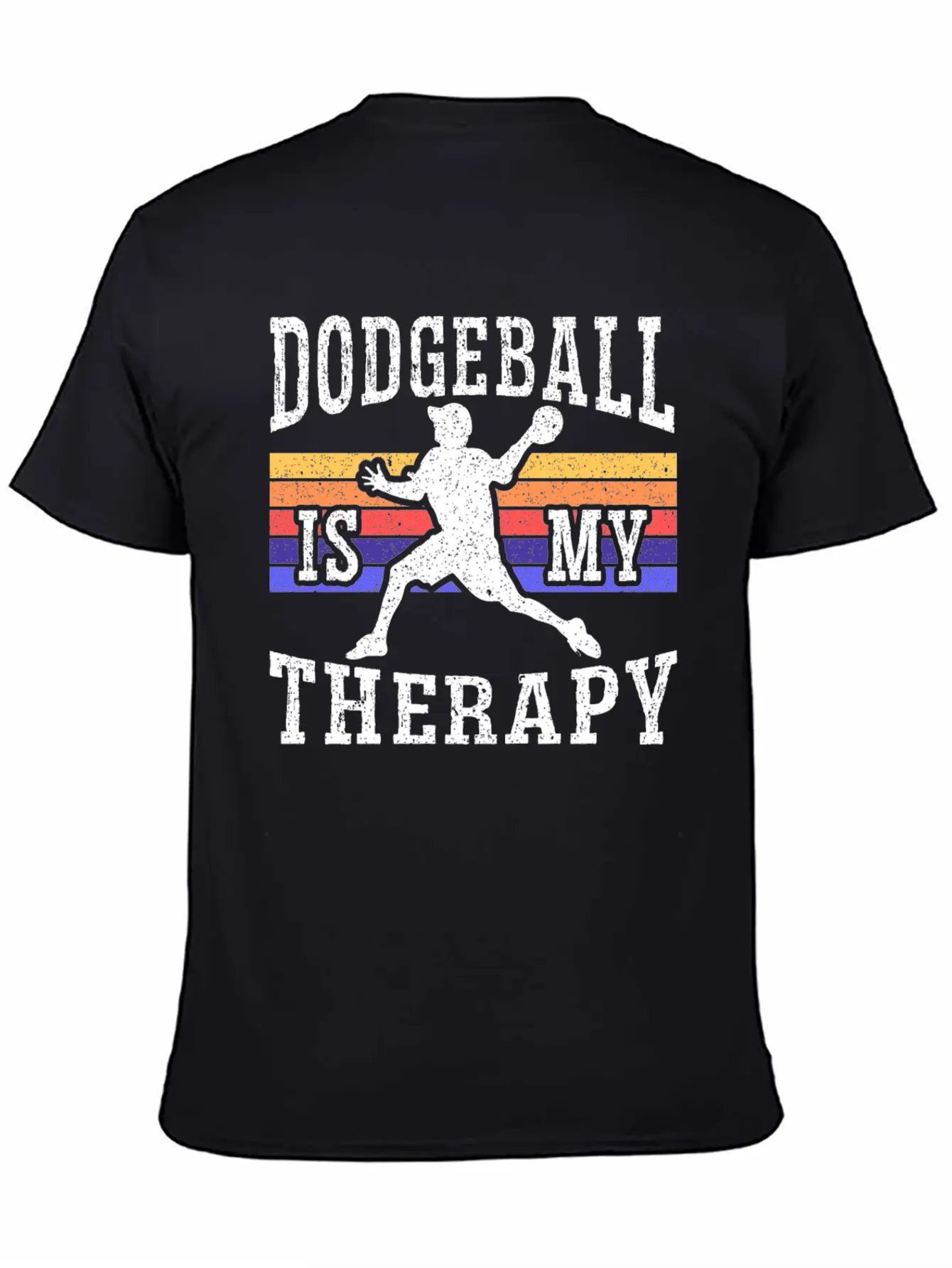 Dodgeball Is My Therapy Dodgeballer Dodgeball Stylish Everyday T-Shirt – Unisex Basic Cotton Tee