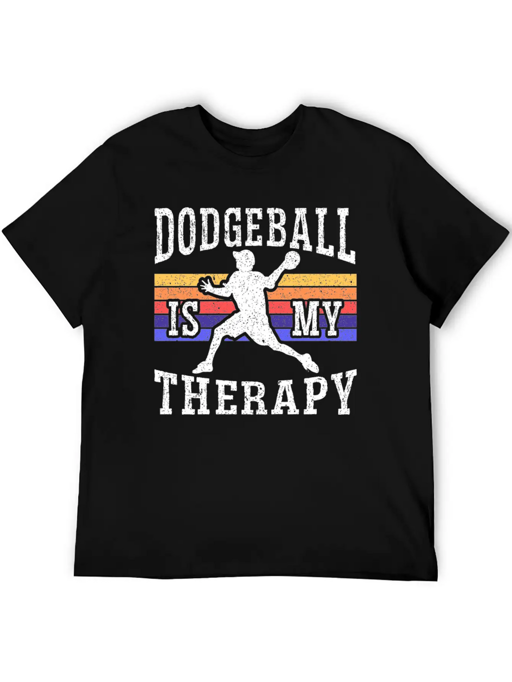 Dodgeball Is My Therapy Dodgeballer Dodgeball Stylish Everyday T-Shirt – Unisex Basic Cotton Tee