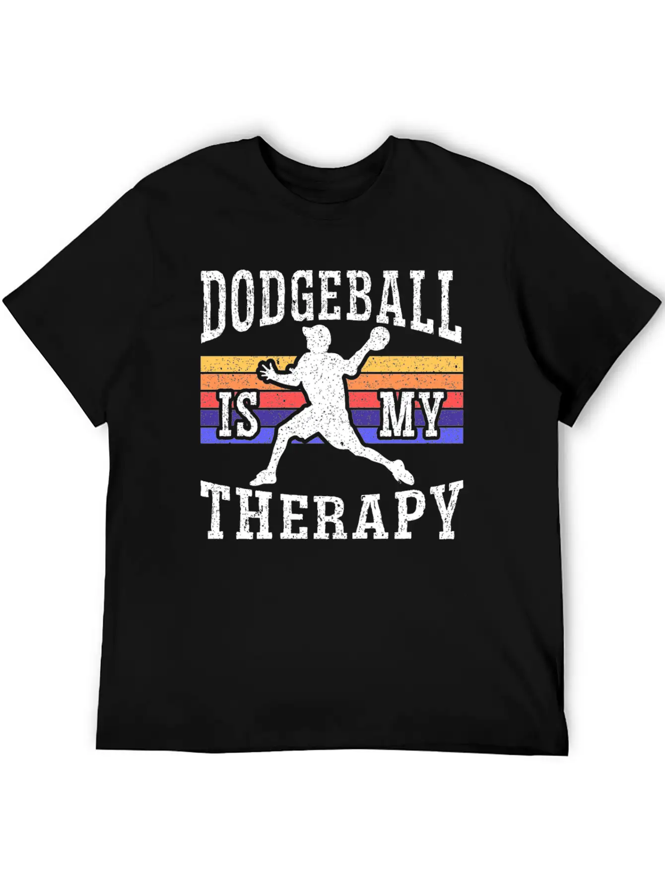 Dodgeball Is My Therapy Dodgeballer Dodgeball Stylish Everyday T-Shirt – Unisex Basic Cotton Tee