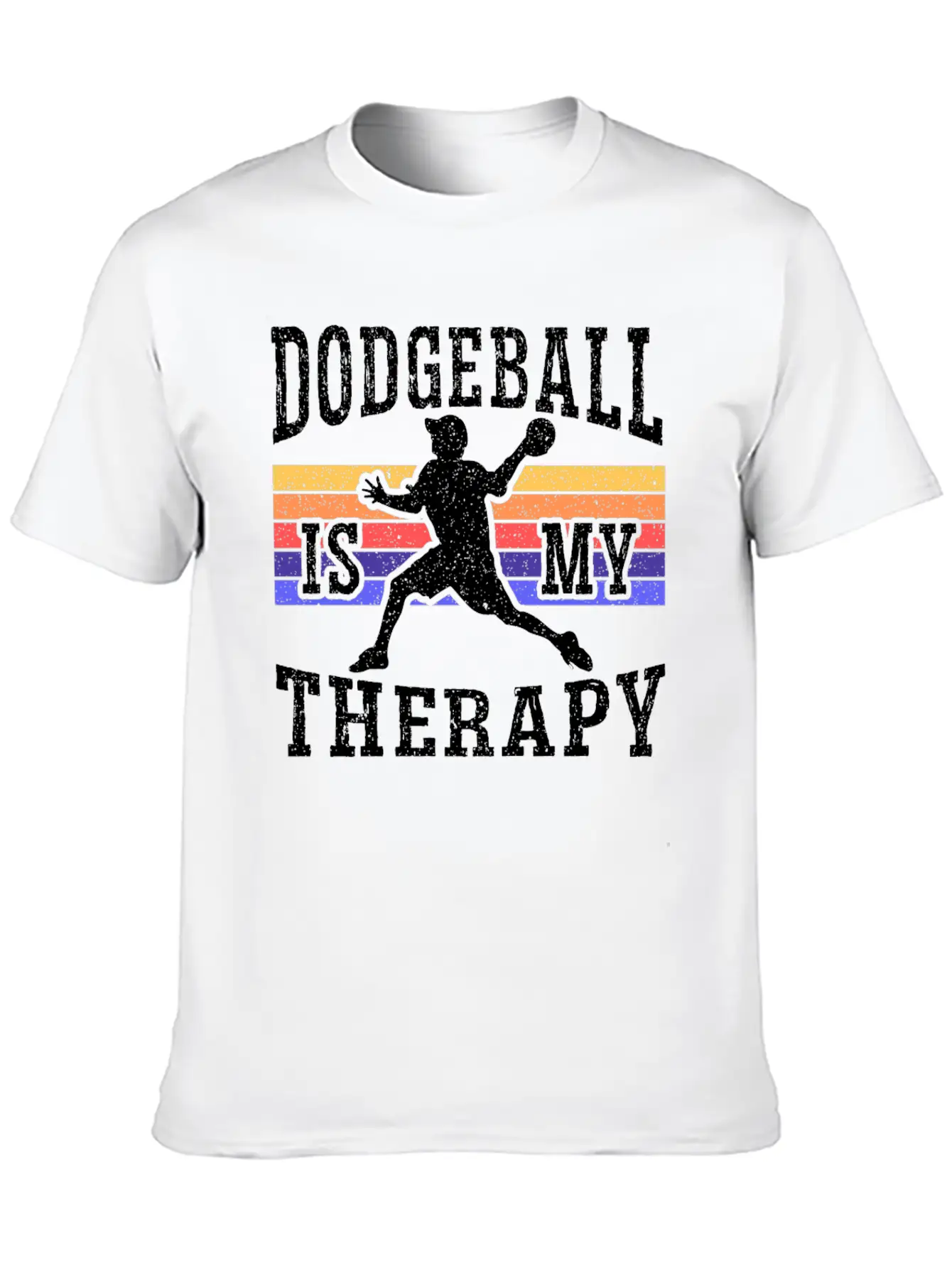Dodgeball Is My Therapy Dodgeballer Dodgeball Stylish Everyday T-Shirt – Unisex Basic Cotton Tee