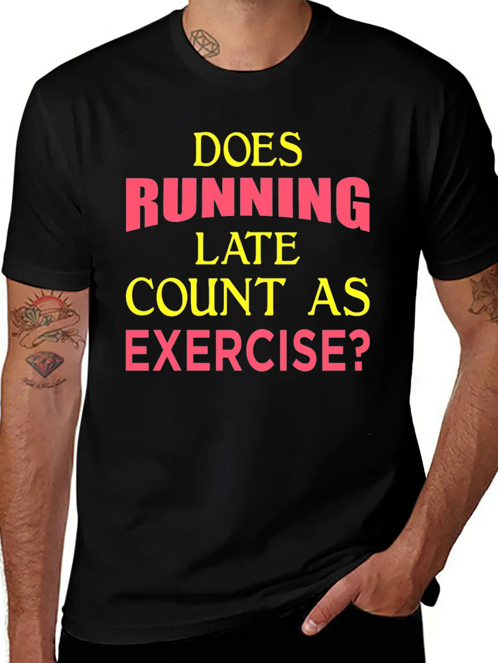 Does Running Late Count As Exercise? Yp Unisex Casual T-Shirt – Clean Design For Daily Comfort