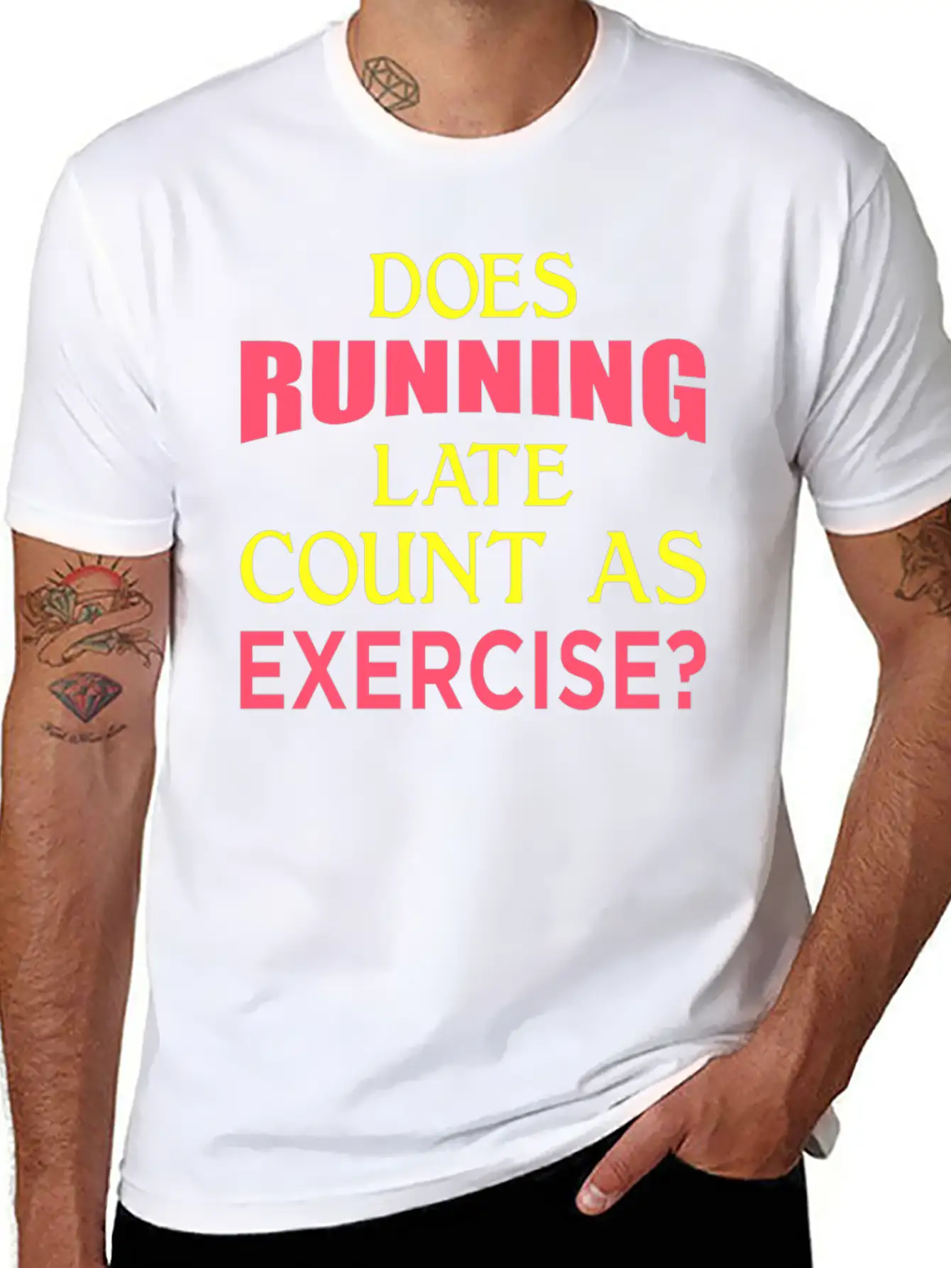 Does Running Late Count As Exercise? Yp Unisex Casual T-Shirt – Clean Design For Daily Comfort