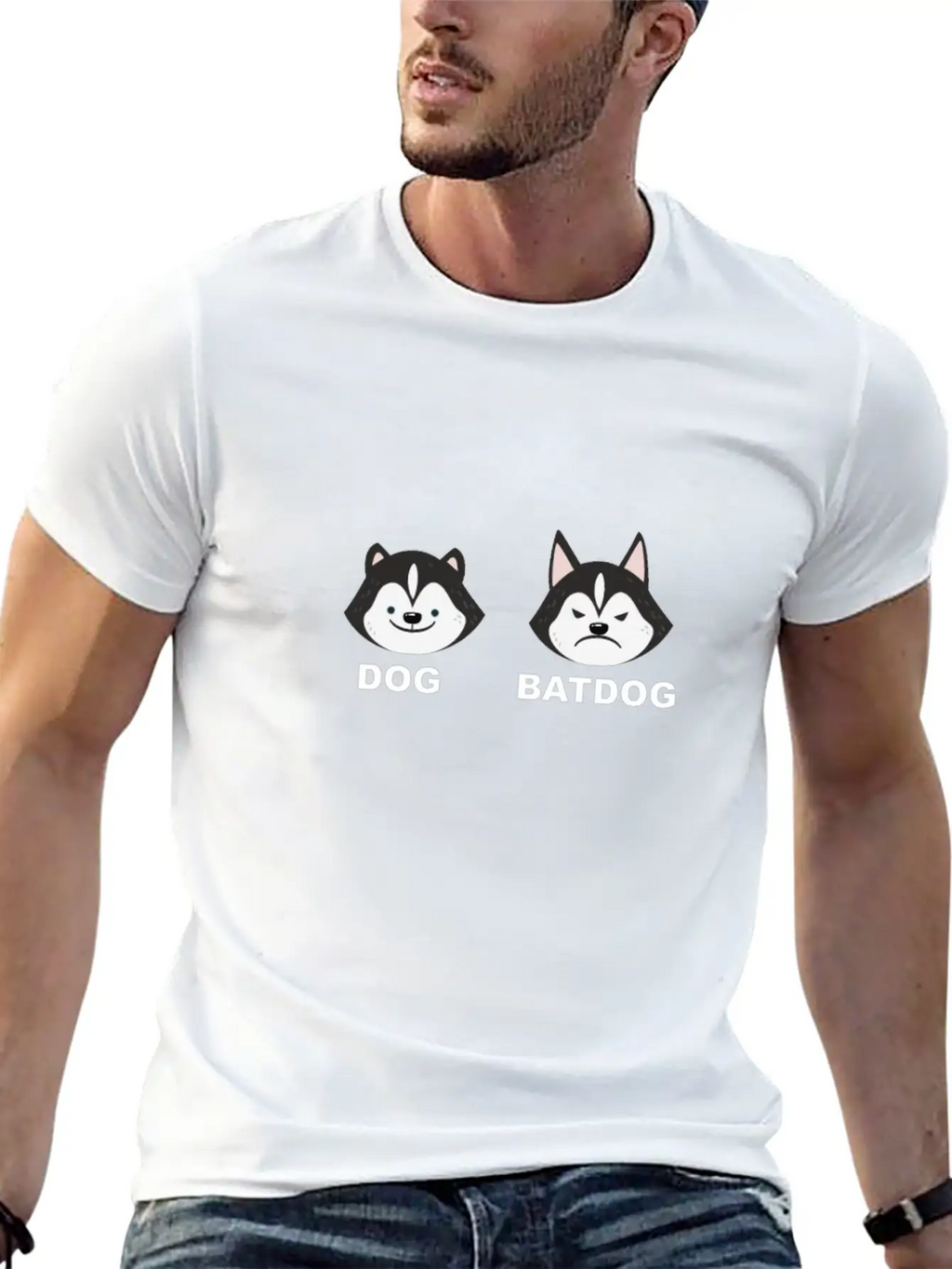 Dog And Batdog Essential Cotton Tee For Daily Outfits – Unisex Style