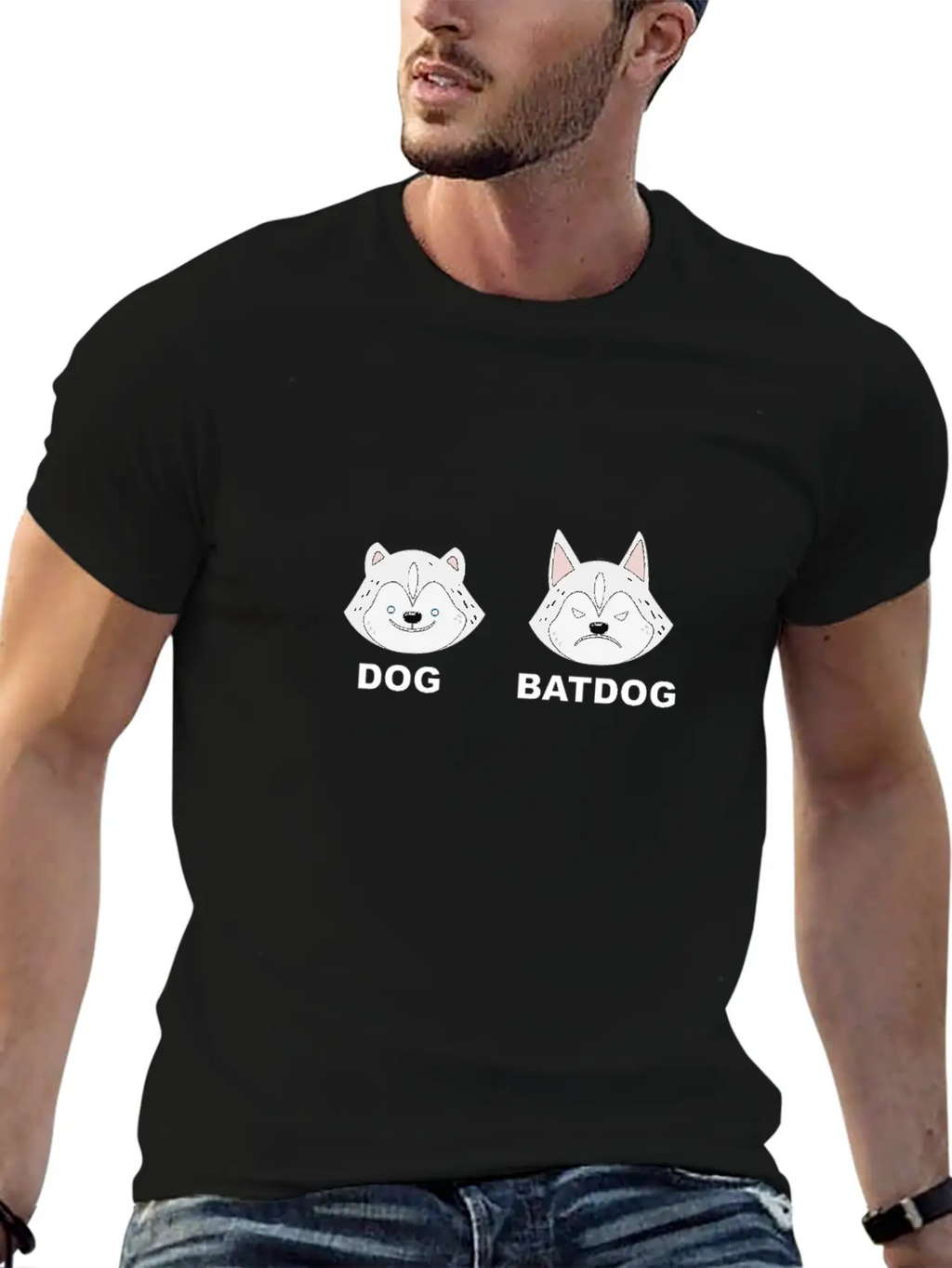 Dog And Batdog Essential Cotton Tee For Daily Outfits – Unisex Style