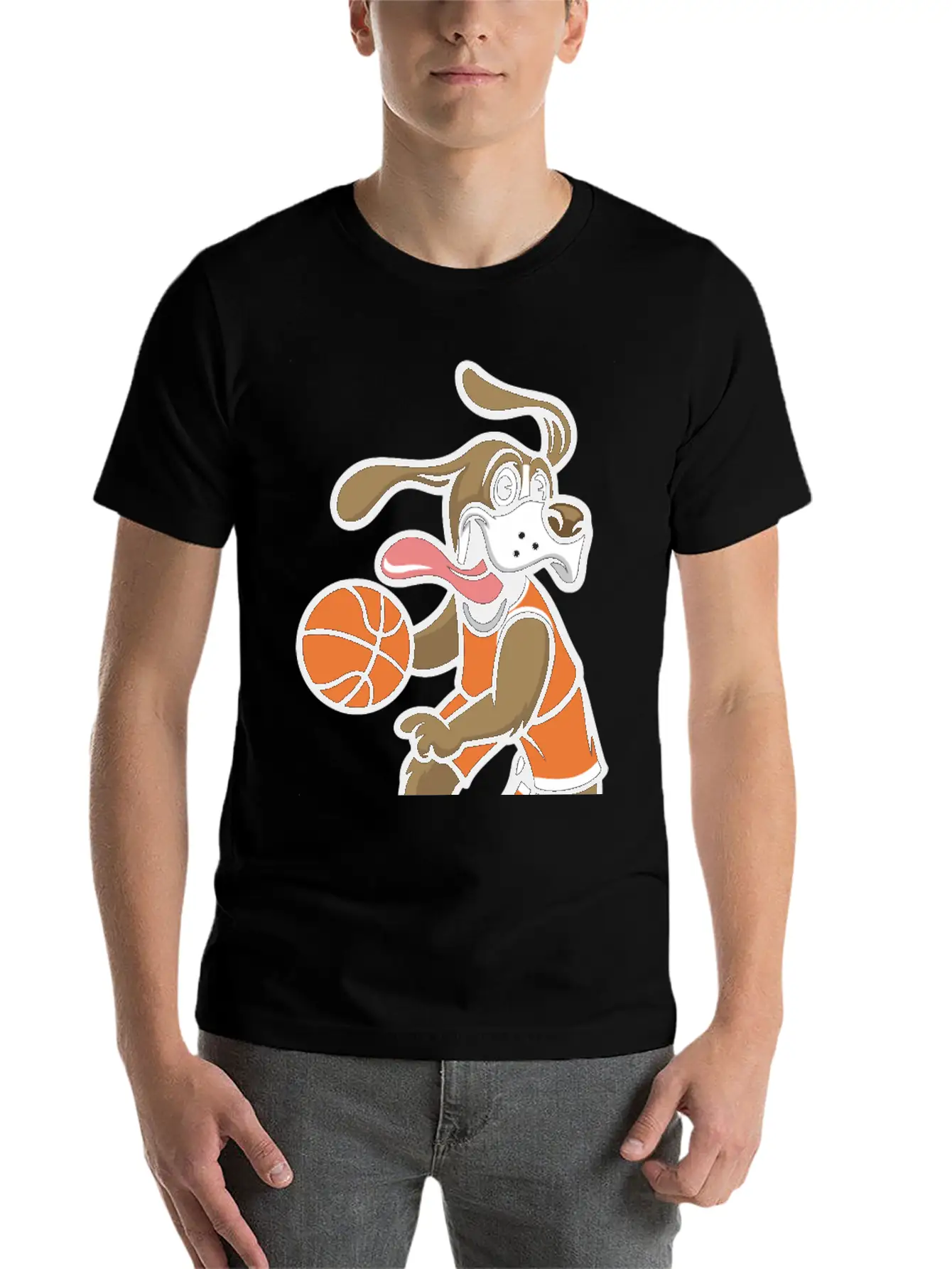 Dog Basketball Breathable Soft Cotton T-Shirt – Timeless Casual Look