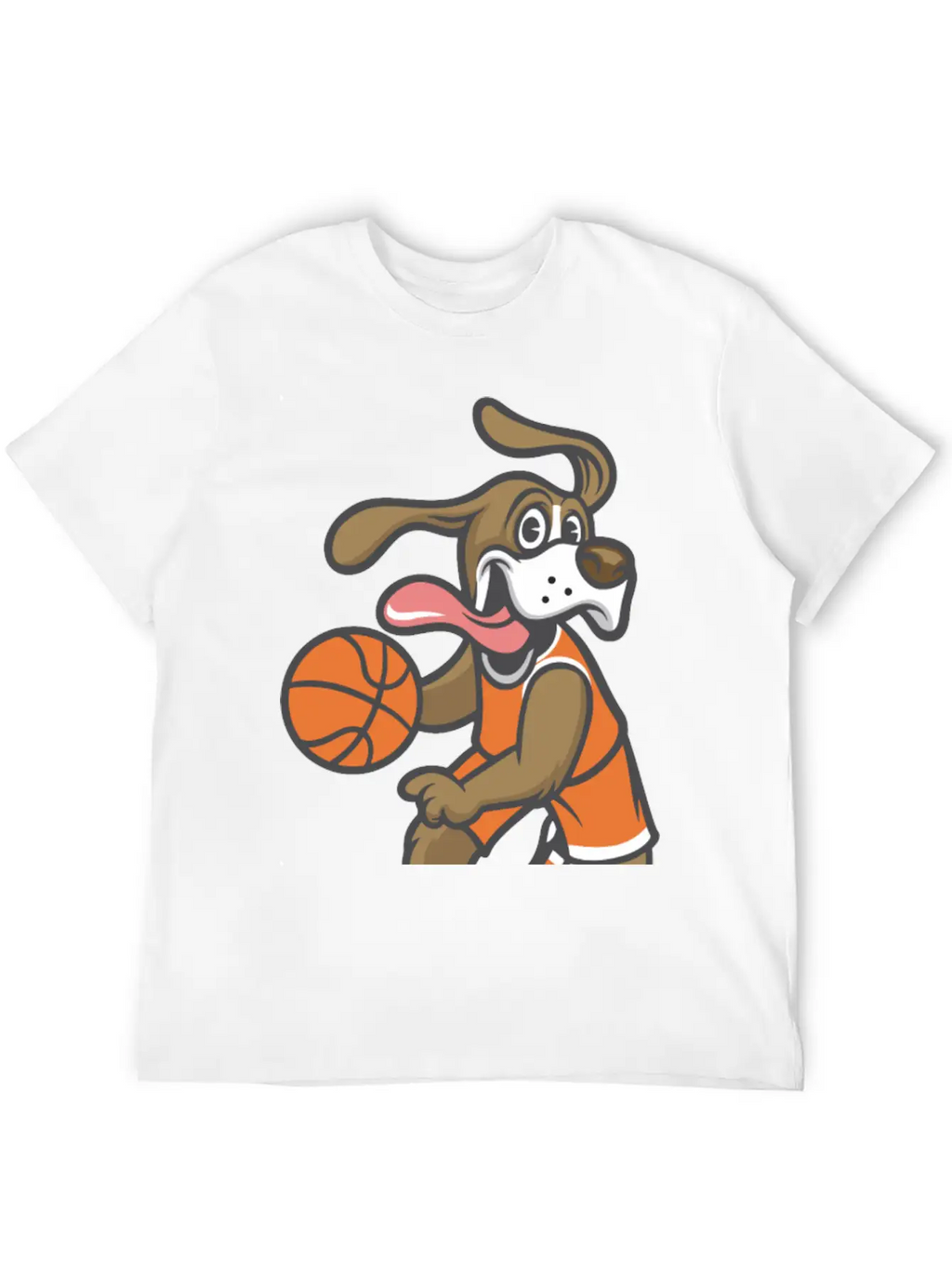 Dog Basketball Breathable Soft Cotton T-Shirt – Timeless Casual Look