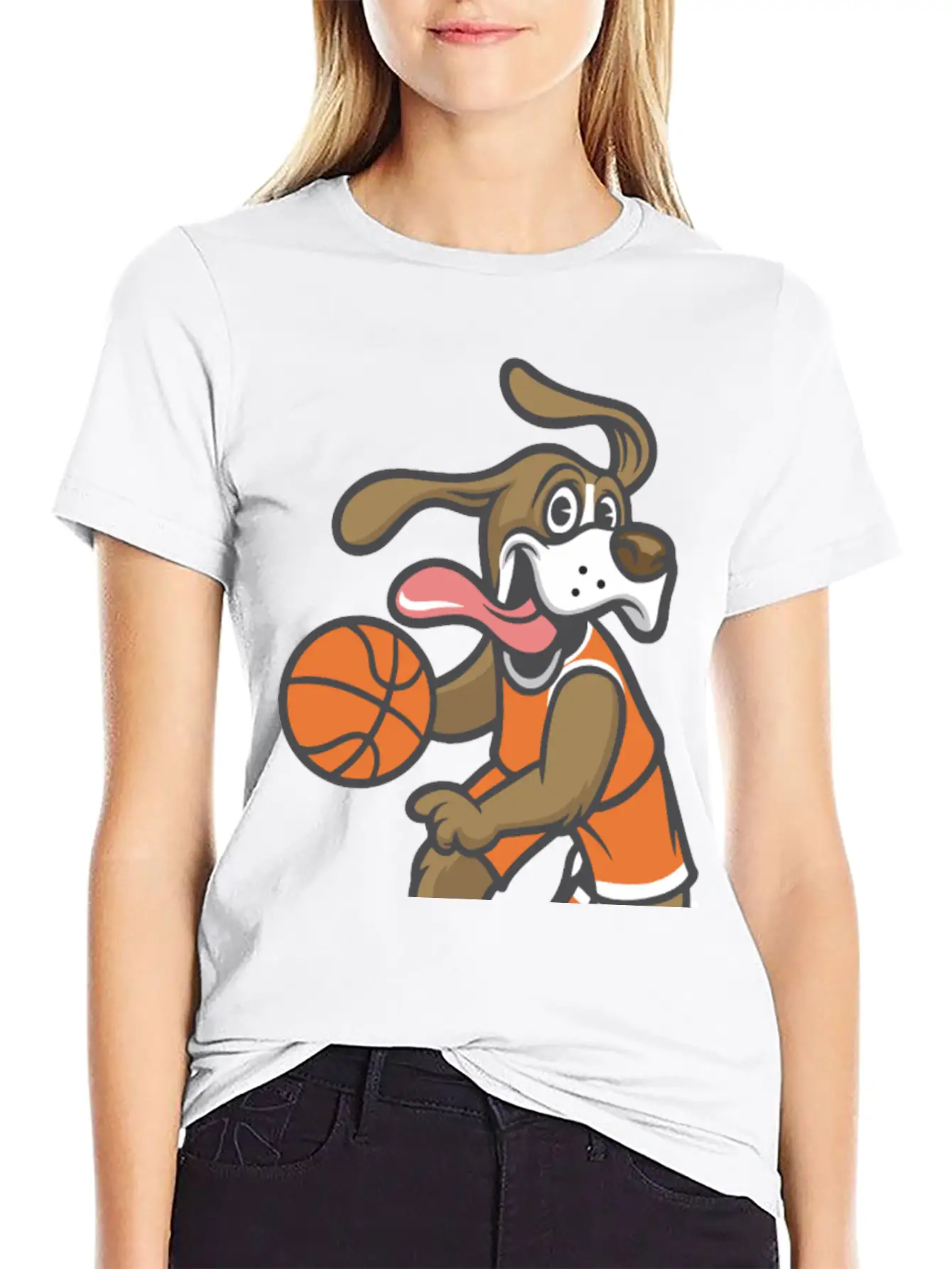 Dog Basketball Breathable Soft Cotton T-Shirt – Timeless Casual Look