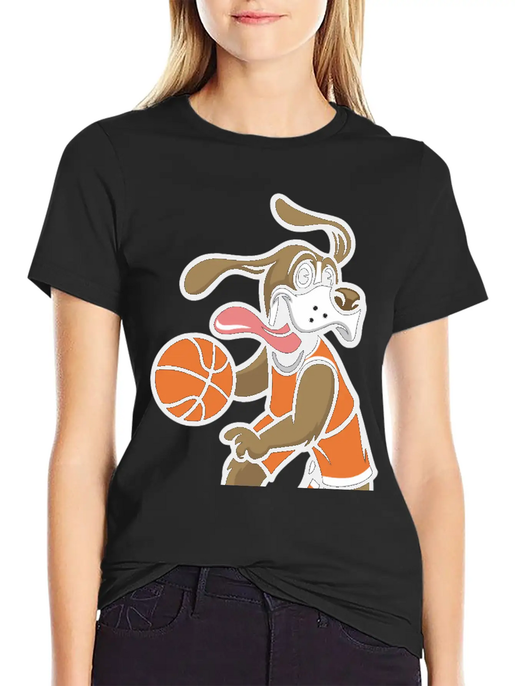 Dog Basketball Breathable Soft Cotton T-Shirt – Timeless Casual Look