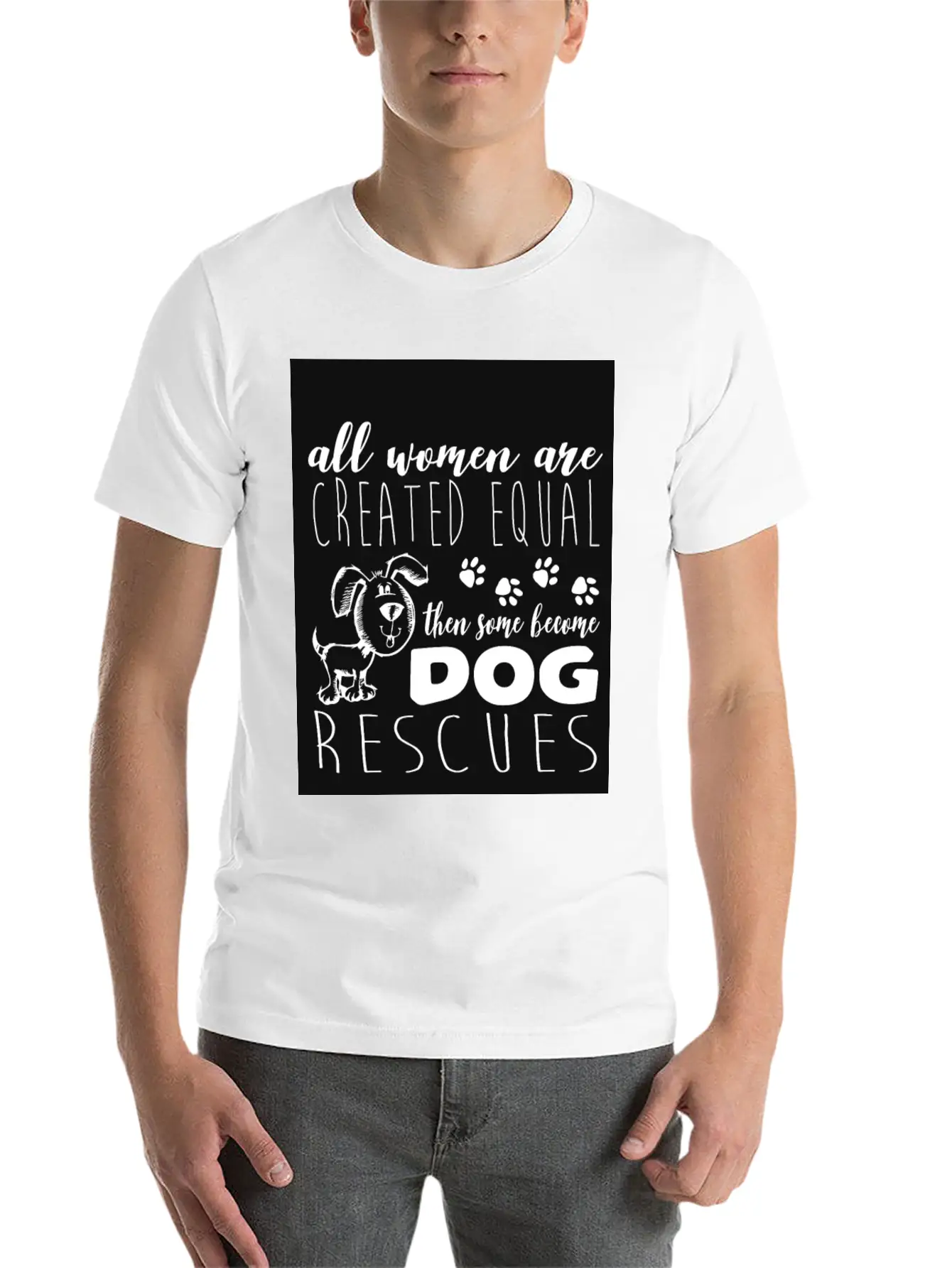 Dog - Become Dog Rescues T Shirt Casual Graphic T-Shirt – Simple And Comfortable Daily Wear