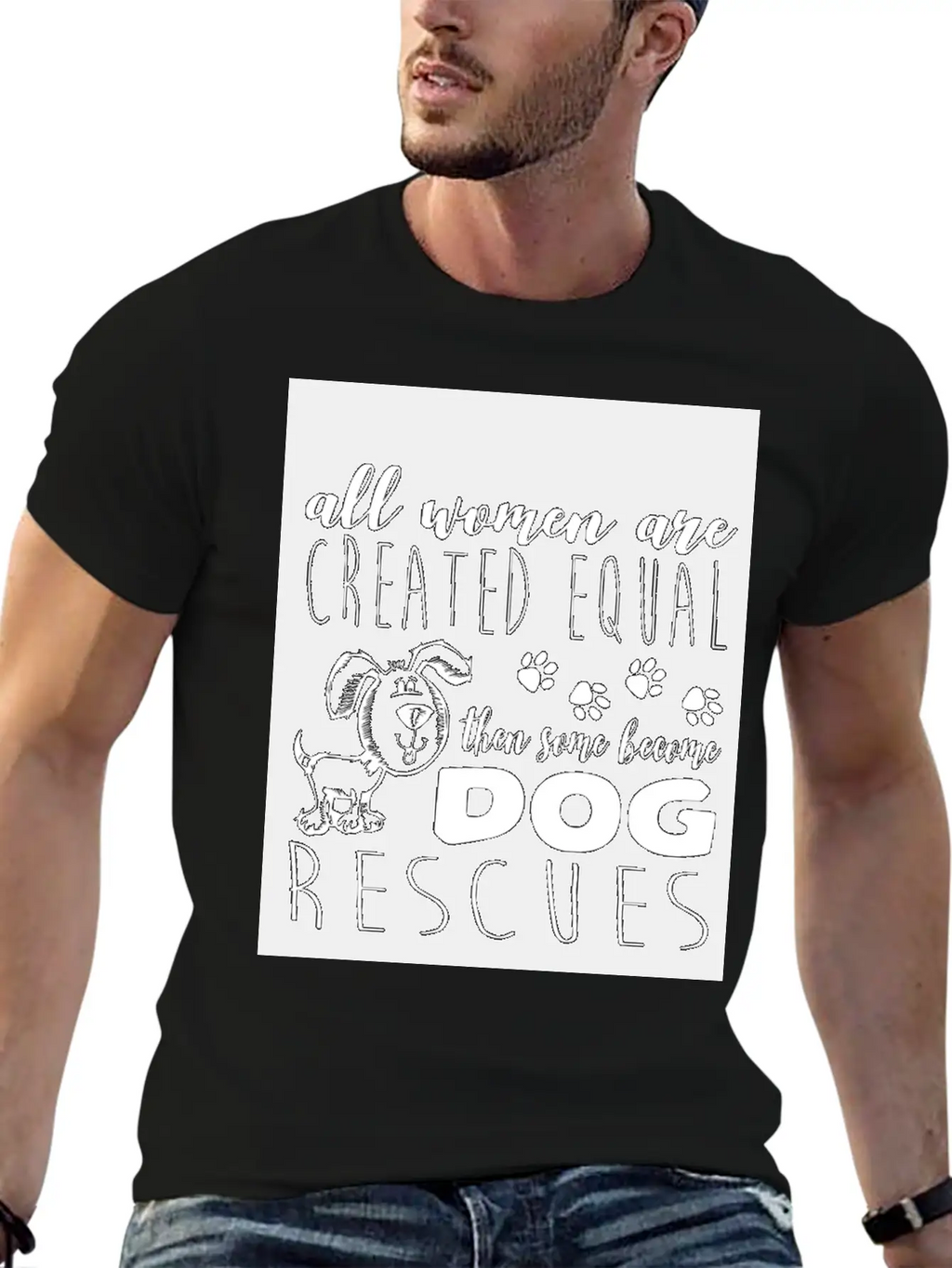 Dog - Become Dog Rescues T Shirt Casual Graphic T-Shirt – Simple And Comfortable Daily Wear