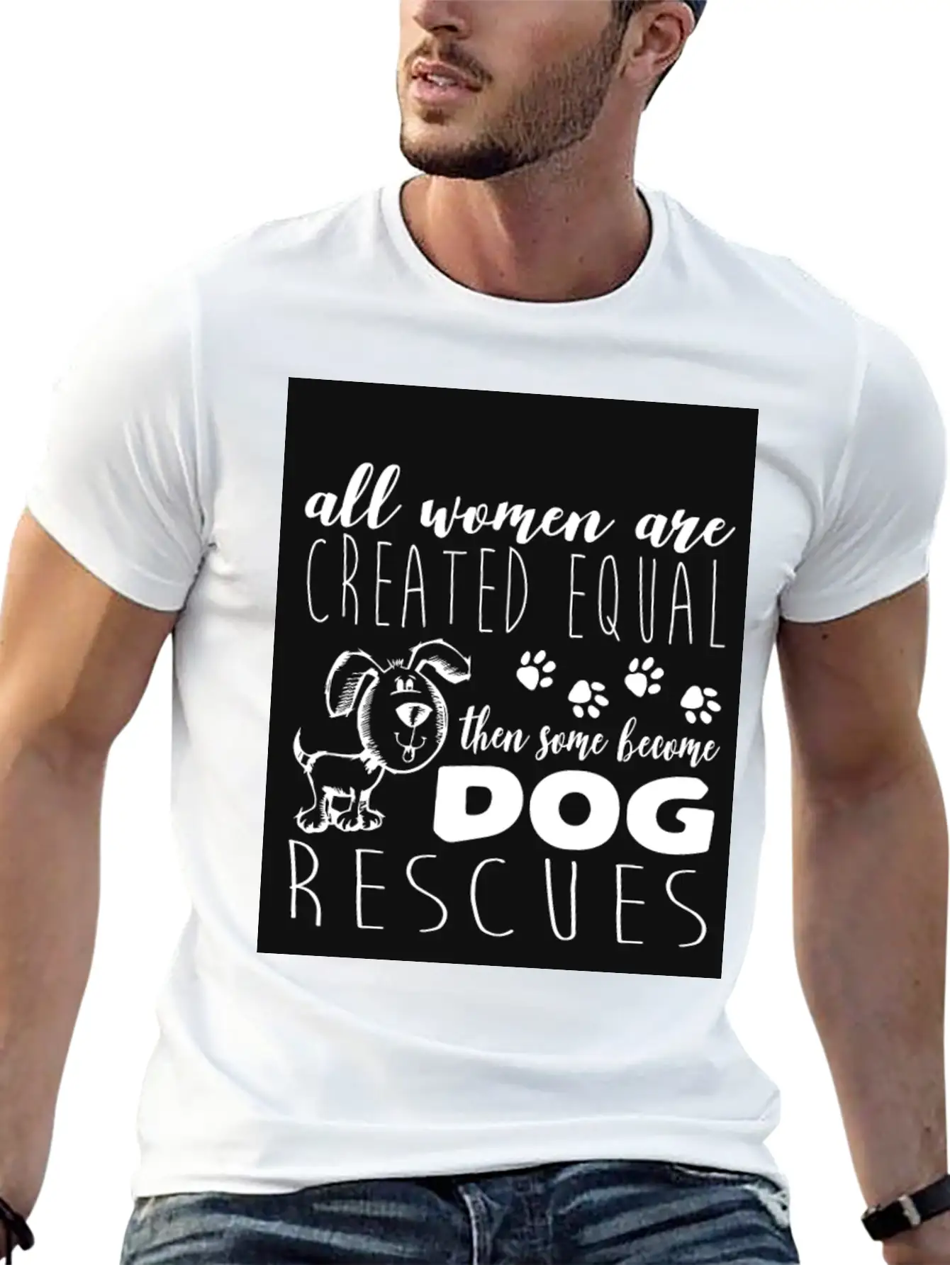 Dog - Become Dog Rescues T Shirt Unisex Casual T-Shirt – Clean Design For Daily Comfort
