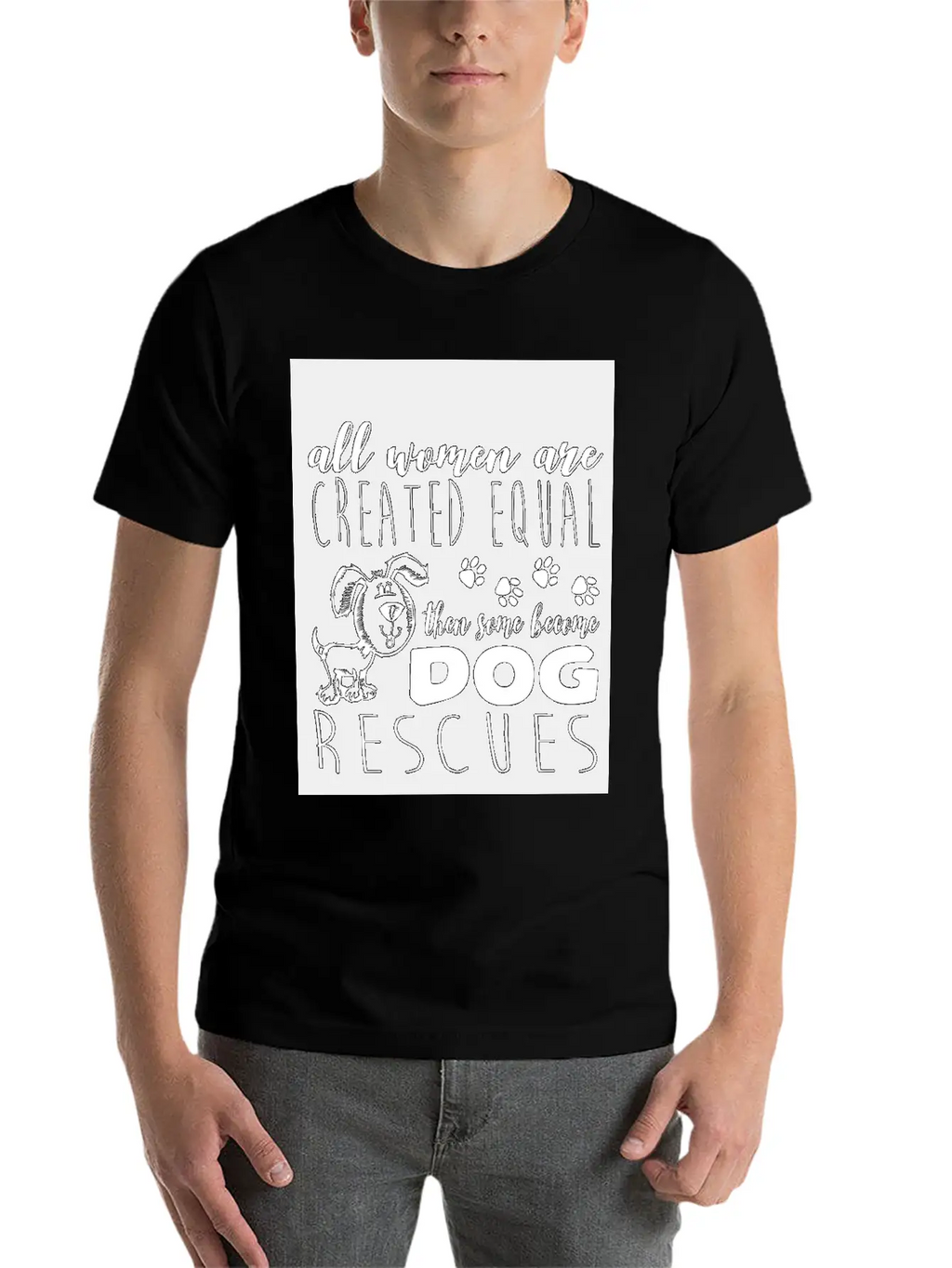 Dog - Become Dog Rescues T Shirt Unisex Casual T-Shirt – Clean Design For Daily Comfort
