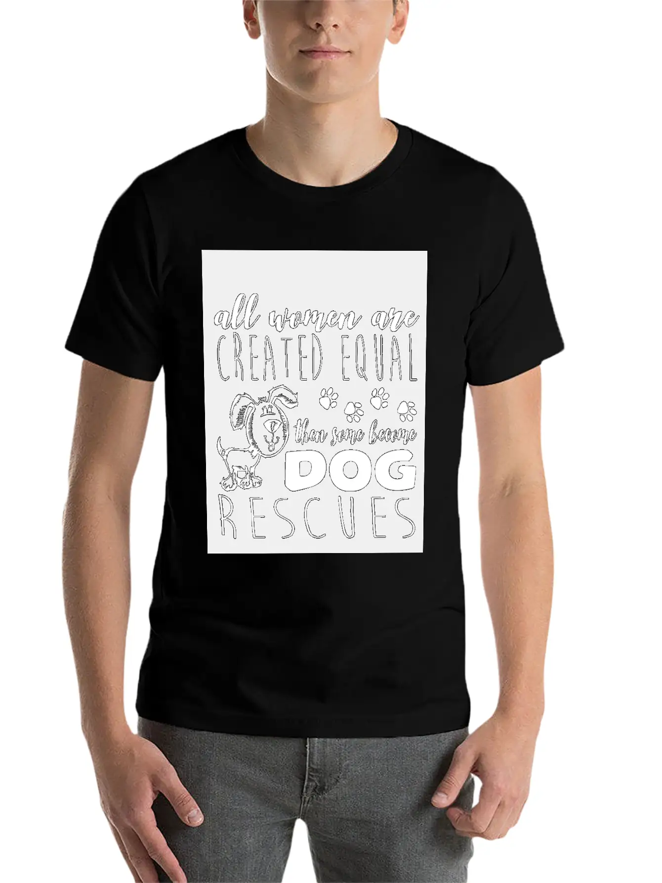 Dog - Become Dog Rescues T Shirt Unisex Casual T-Shirt – Clean Design For Daily Comfort