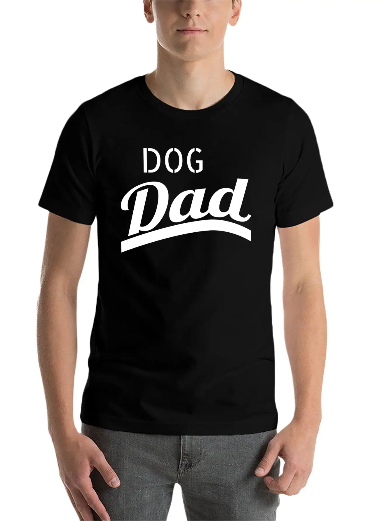 Dog - Dog Dad Unisex Short Sleeve Soft Cotton T-Shirt – Casual Everyday Wear
