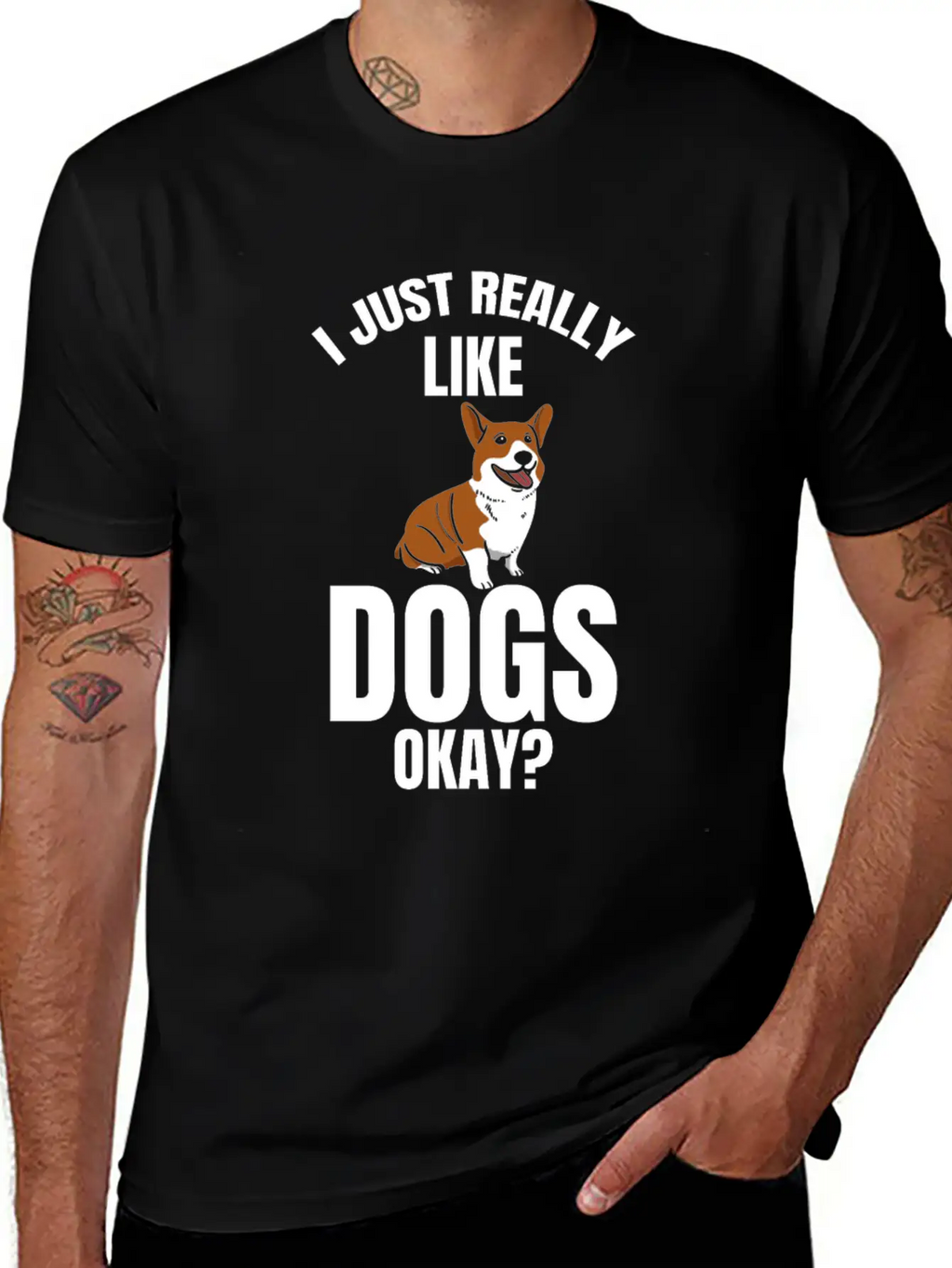 Dog Dogs I Like Dogs Gift Dog Unisex Casual T-Shirt – Clean Design For Daily Comfort