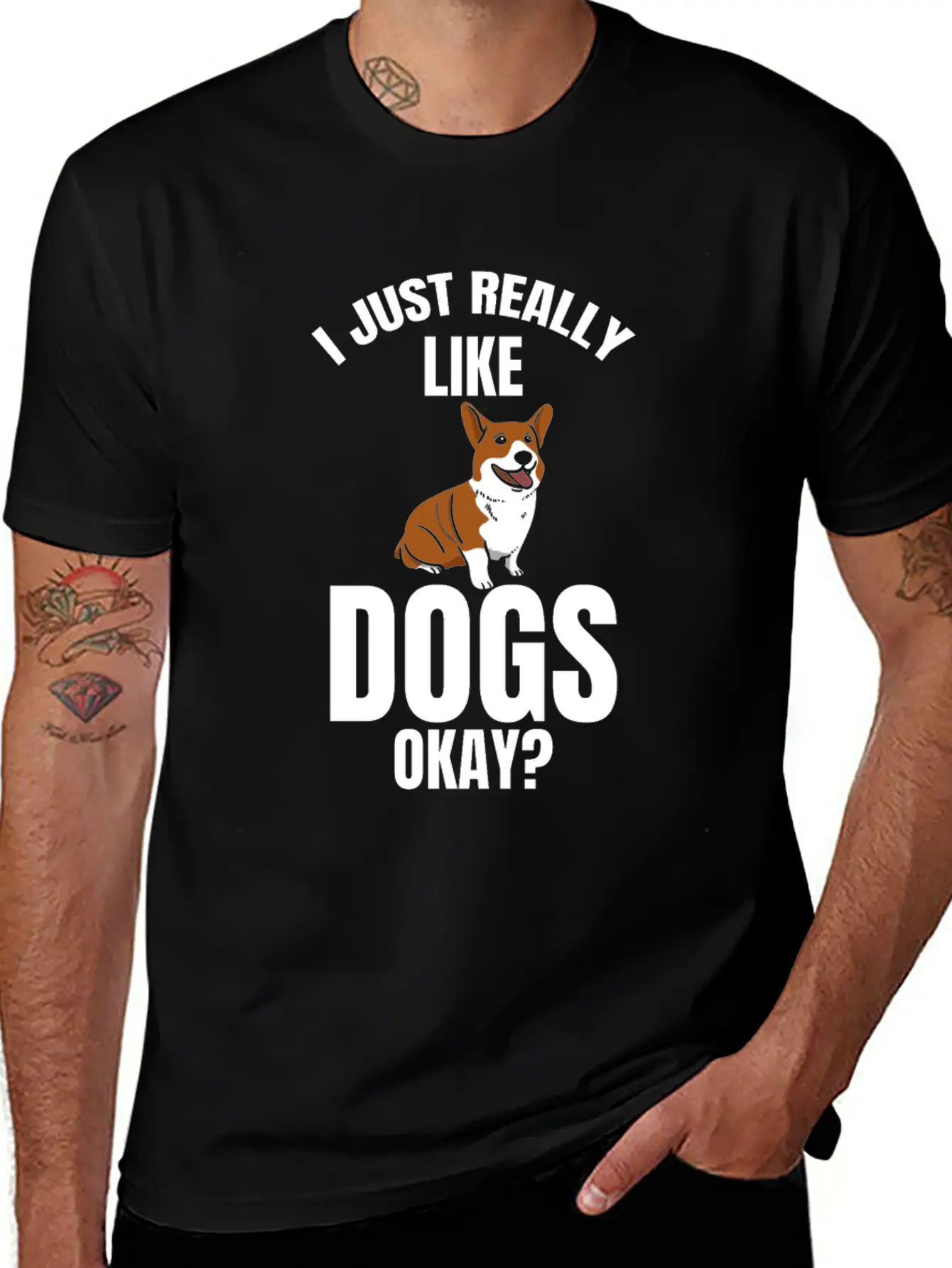 Dog Dogs I Like Dogs Gift Dog Unisex Casual T-Shirt – Clean Design For Daily Comfort