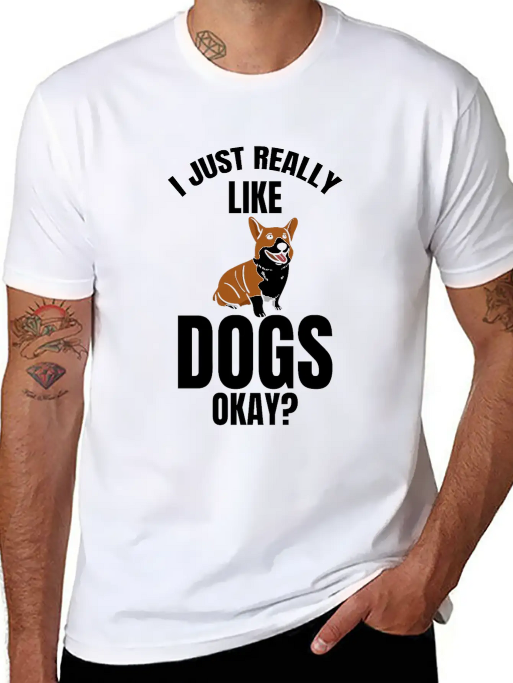 Dog Dogs I Like Dogs Gift Dog Unisex Casual T-Shirt – Clean Design For Daily Comfort