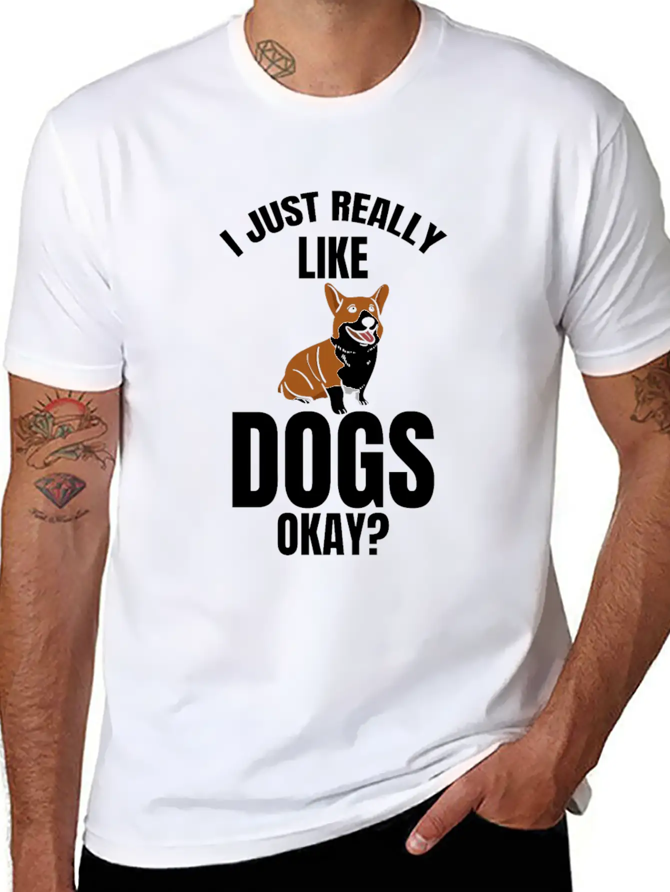 Dog Dogs I Like Dogs Gift Dog Unisex Casual T-Shirt – Clean Design For Daily Comfort