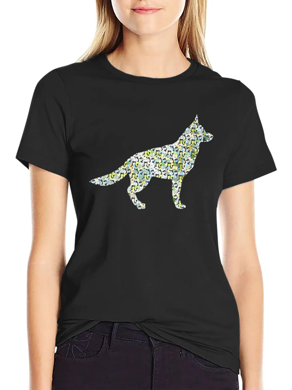 Dog Exclusive Design Gift Idea Mosaic Fashion Art Unisex Casual T-Shirt – Clean Design For Daily Comfort