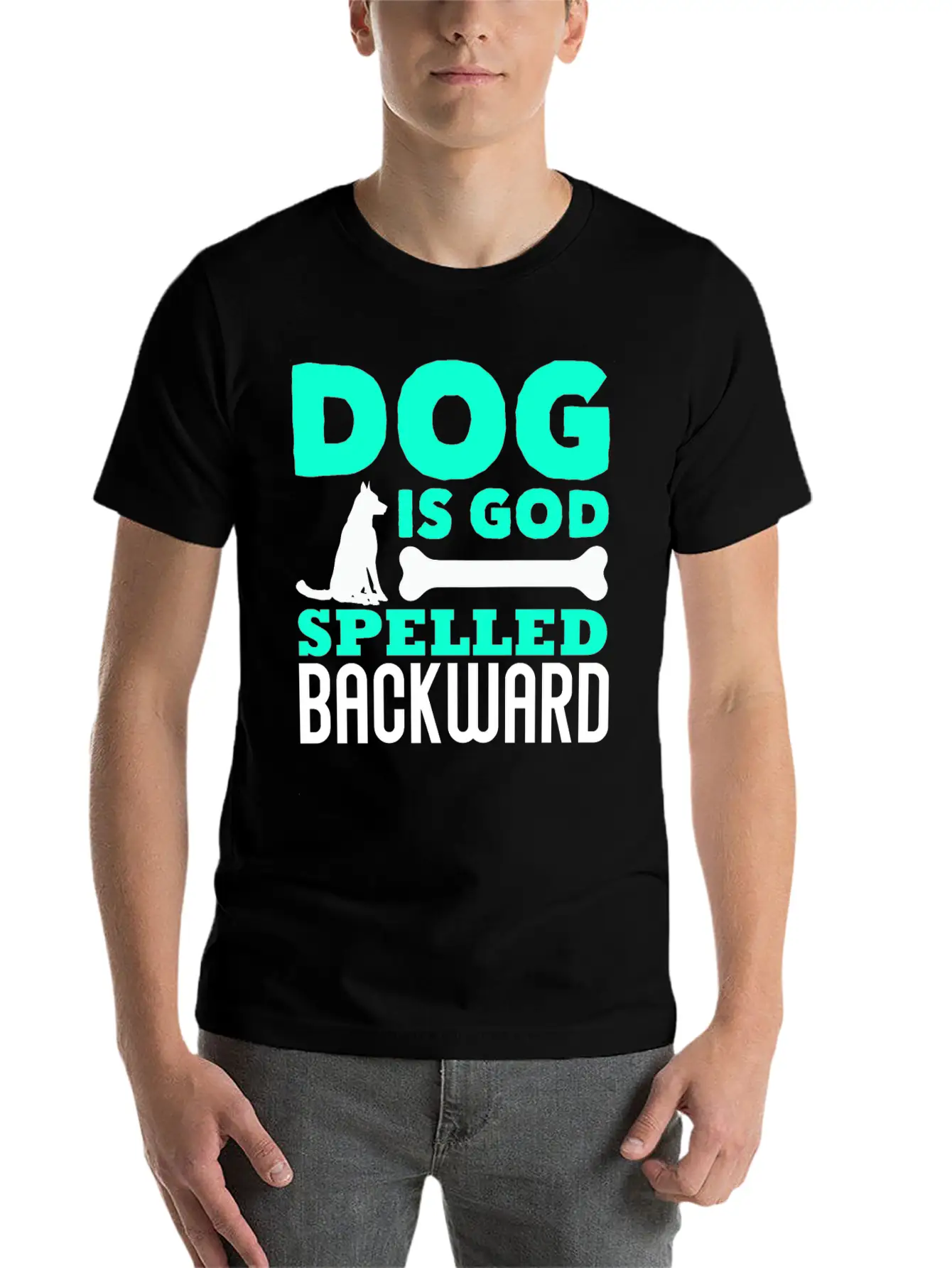 Dog God Dog God Pet Unisex Short Sleeve Soft Cotton T-Shirt – Casual Everyday Wear