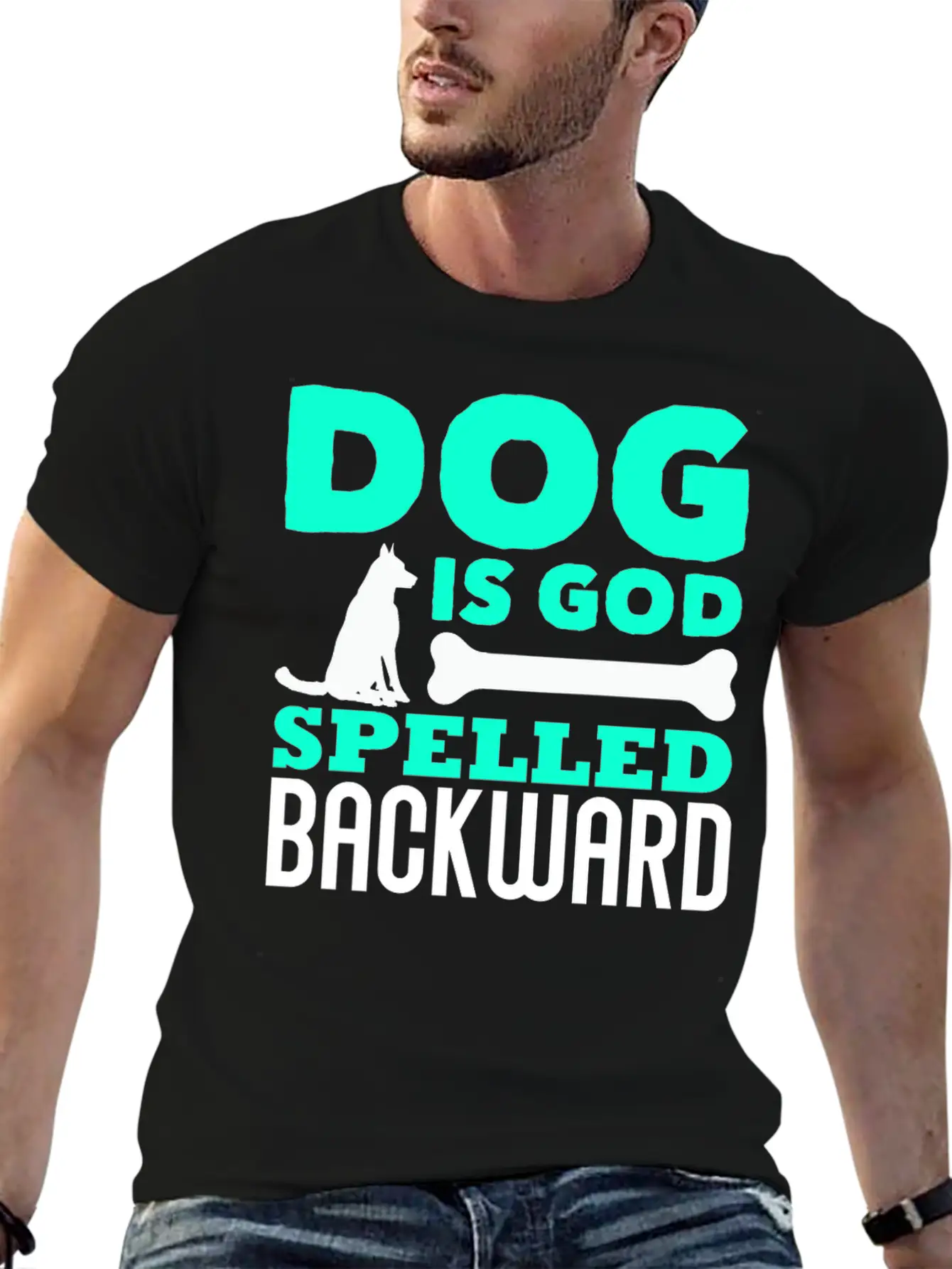 Dog God Dog God Pet Unisex Short Sleeve Soft Cotton T-Shirt – Casual Everyday Wear