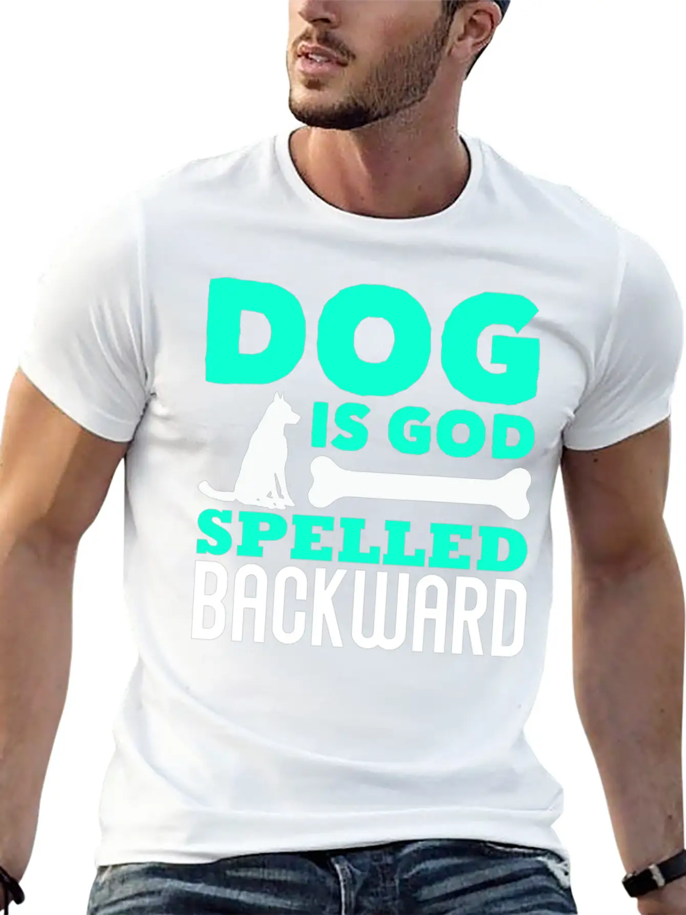 Dog God Dog God Pet Unisex Short Sleeve Soft Cotton T-Shirt – Casual Everyday Wear