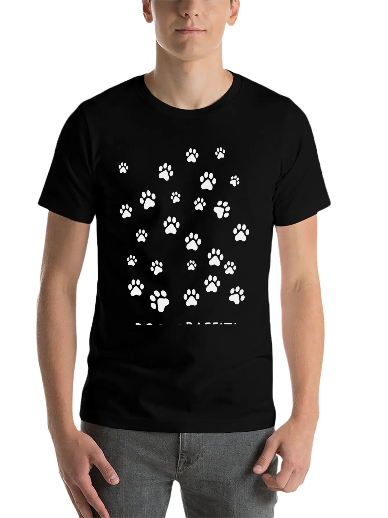Dog Graffiti Casual Graphic T-Shirt – Simple And Comfortable Daily Wear