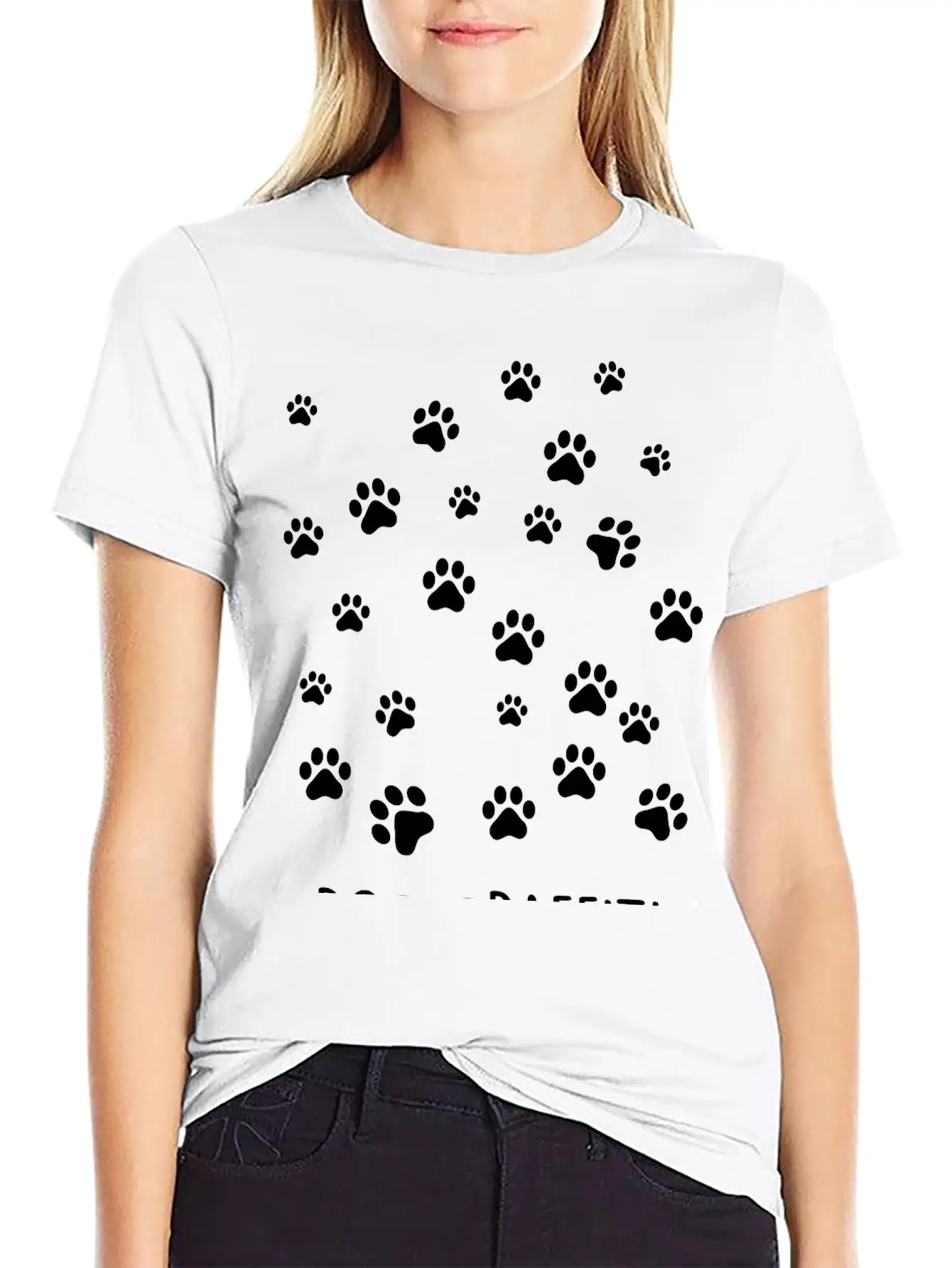Dog Graffiti Casual Graphic T-Shirt – Simple And Comfortable Daily Wear