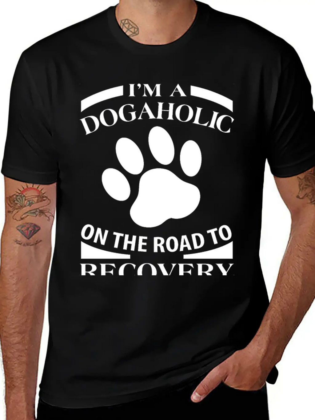 Dog - I'm A Dogaholic On The Road To Recovery Ju Essential Cotton Tee For Daily Outfits – Unisex Style