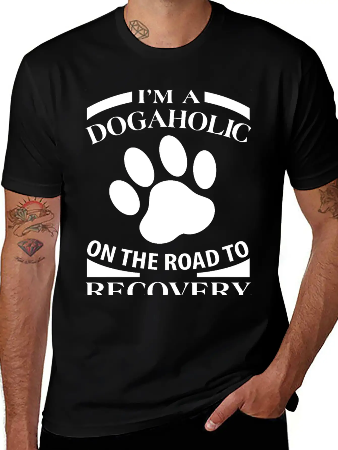Dog - I'm A Dogaholic On The Road To Recovery Ju Essential Cotton Tee For Daily Outfits – Unisex Style