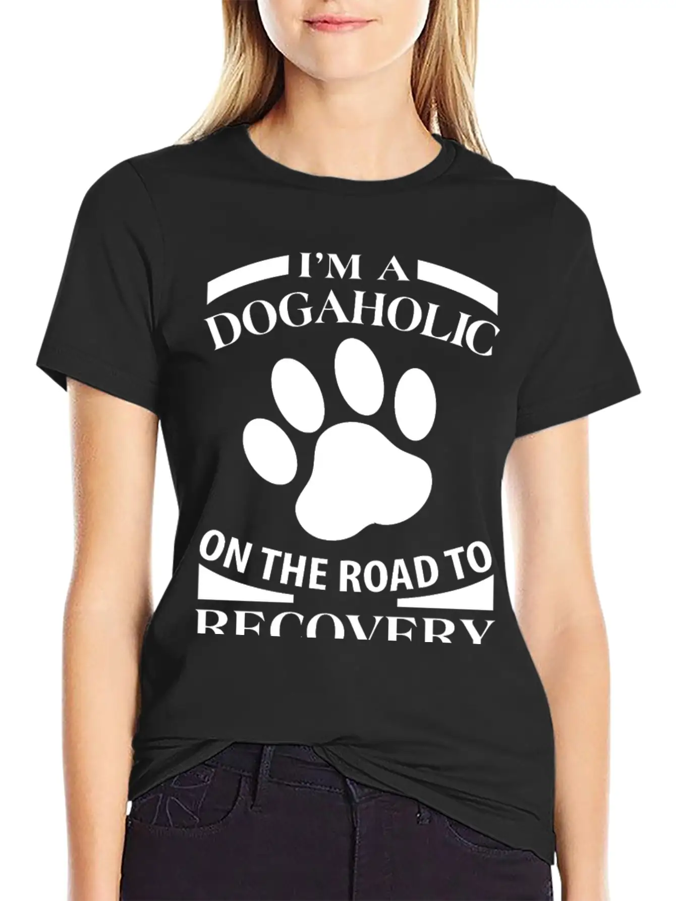 Dog - I'm A Dogaholic On The Road To Recovery Ju Essential Cotton Tee For Daily Outfits – Unisex Style