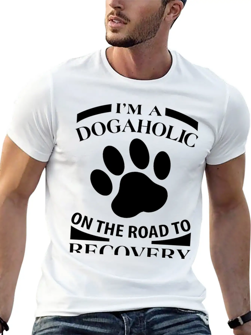 Dog - I'm A Dogaholic On The Road To Recovery Ju Essential Cotton Tee For Daily Outfits – Unisex Style