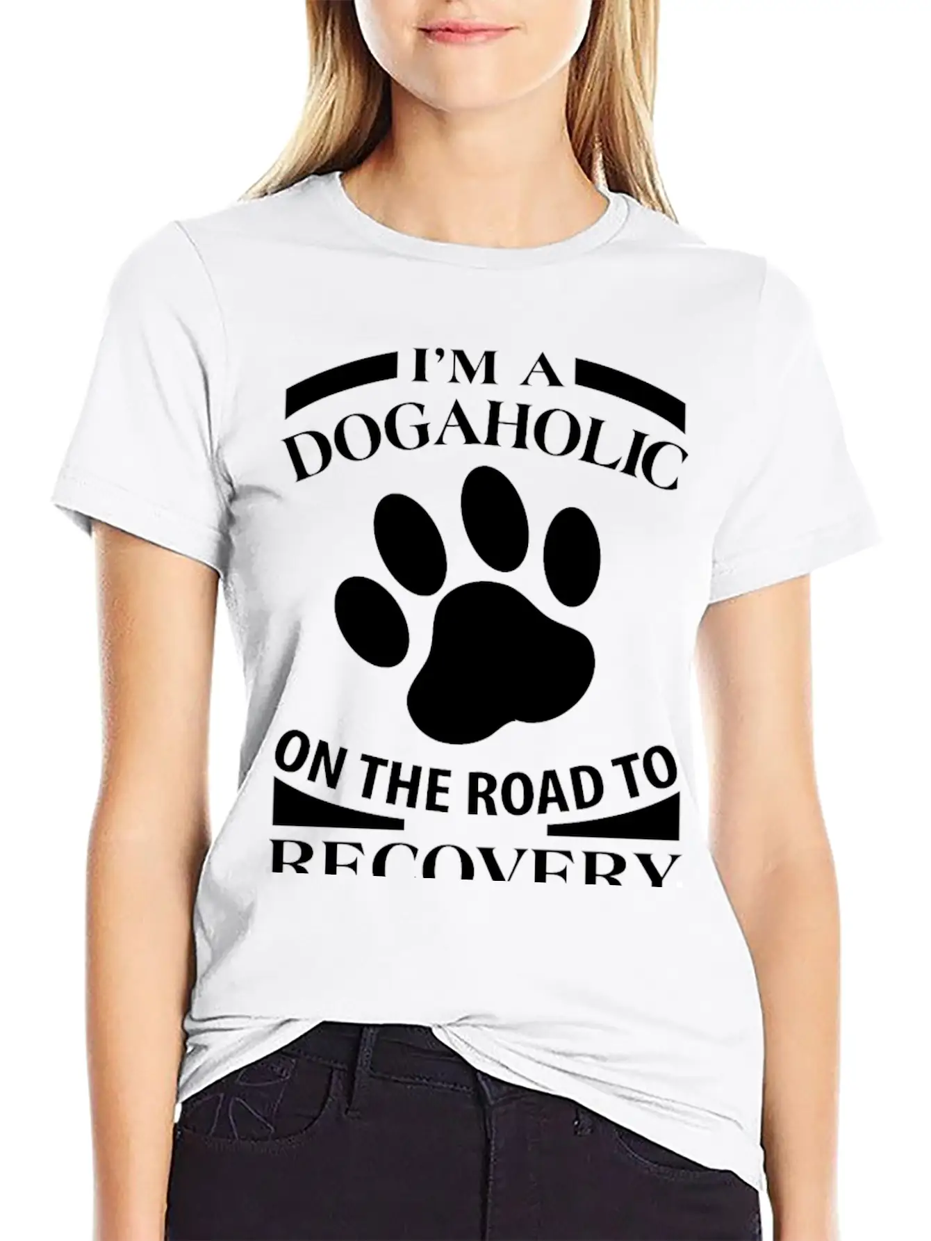 Dog - I'm A Dogaholic On The Road To Recovery Ju Essential Cotton Tee For Daily Outfits – Unisex Style