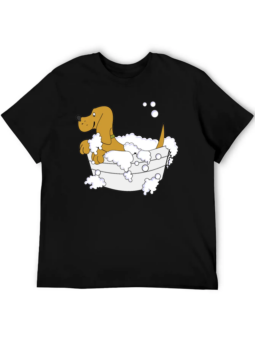 Dog In Washing Tub Casual Graphic T-Shirt – Simple And Comfortable Daily Wear