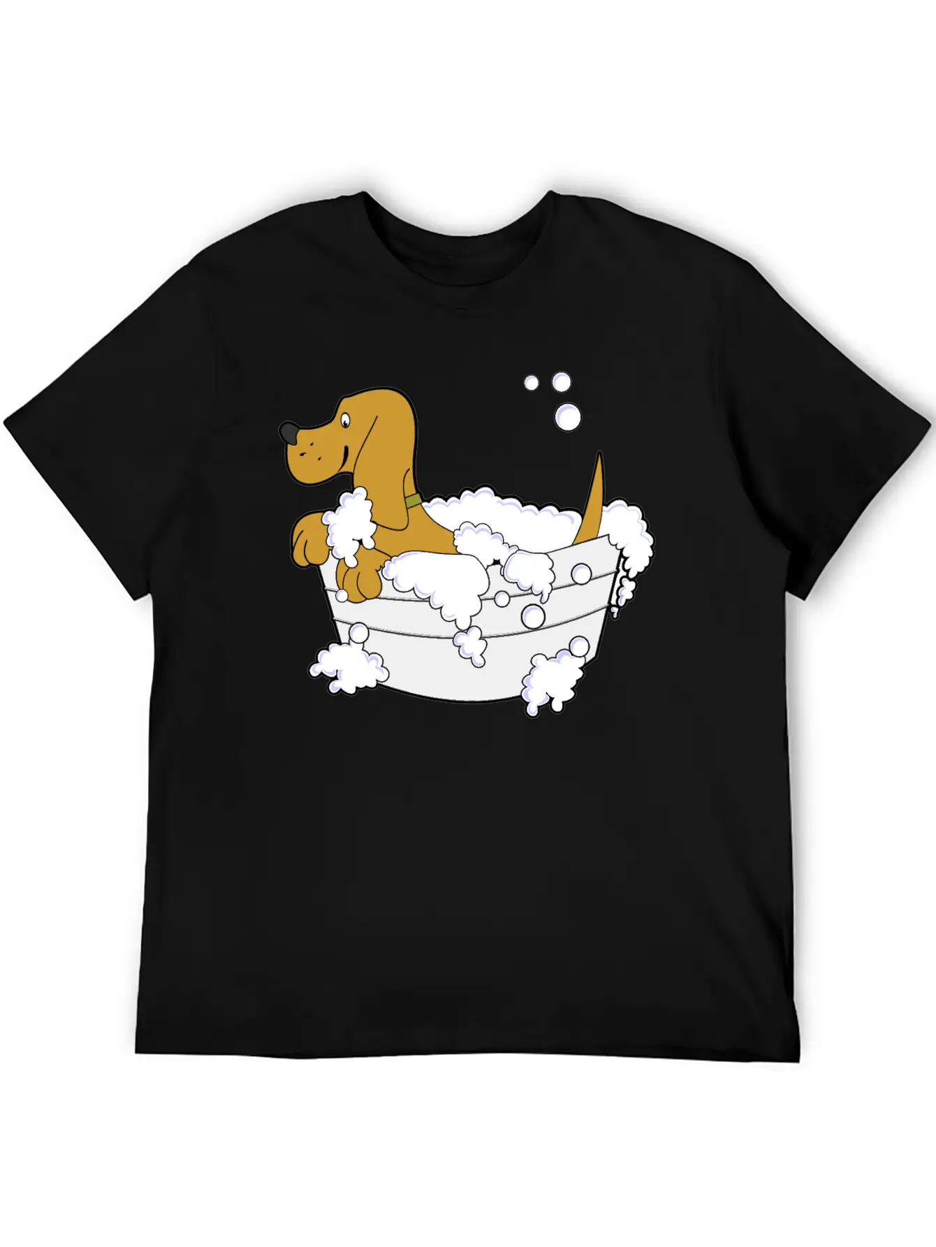 Dog In Washing Tub Casual Graphic T-Shirt – Simple And Comfortable Daily Wear