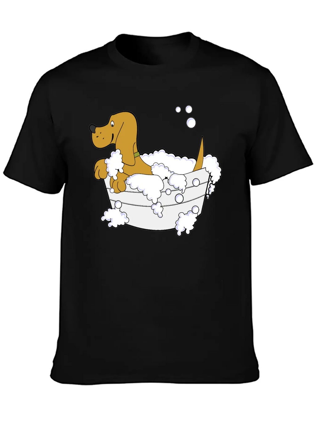 Dog In Washing Tub Casual Graphic T-Shirt – Simple And Comfortable Daily Wear