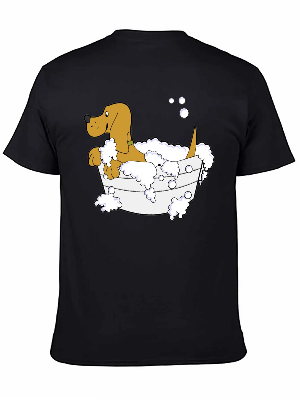Dog In Washing Tub Casual Graphic T-Shirt – Simple And Comfortable Daily Wear