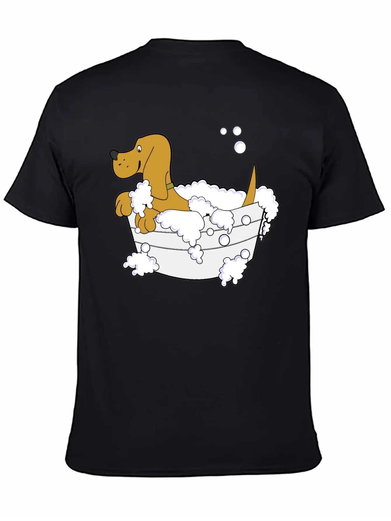 Dog In Washing Tub Casual Graphic T-Shirt – Simple And Comfortable Daily Wear