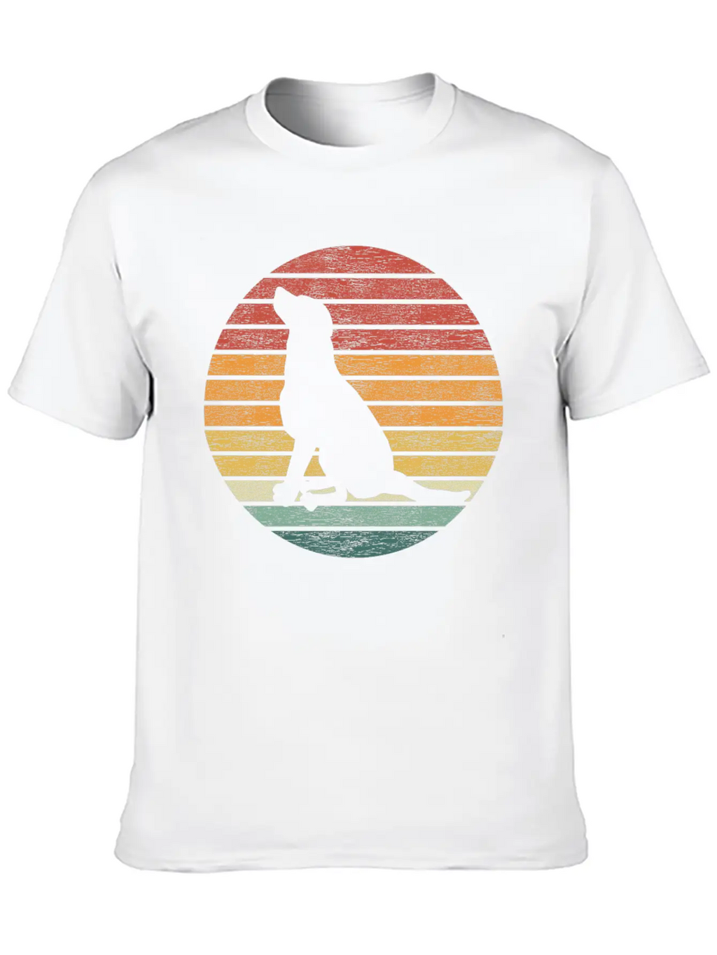 Dog Lover - Vintage Sunset Dog Classic Fit Graphic Tee For Daily Comfort – Unisex Cotton Shirt