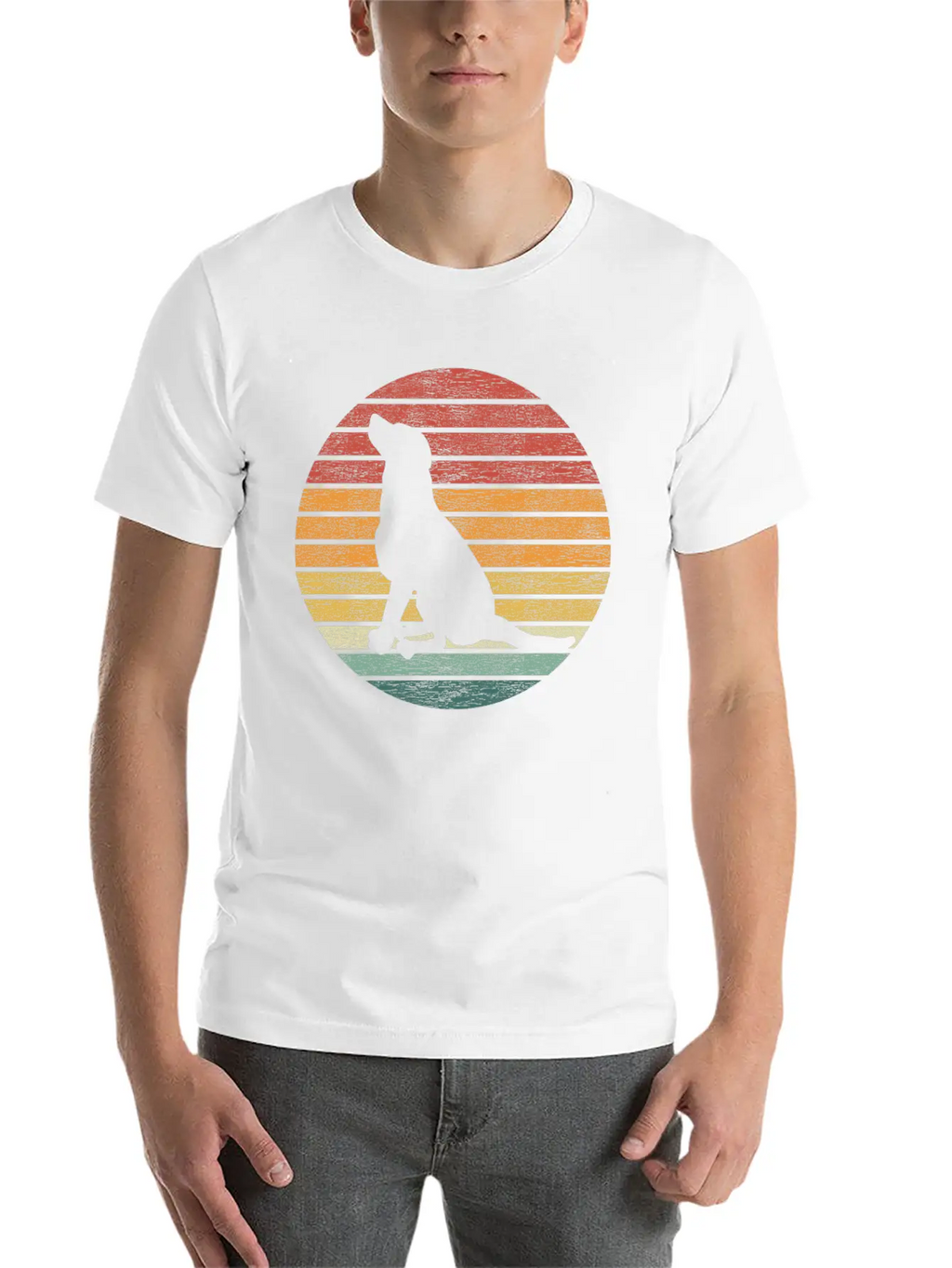 Dog Lover - Vintage Sunset Dog Classic Fit Graphic Tee For Daily Comfort – Unisex Cotton Shirt