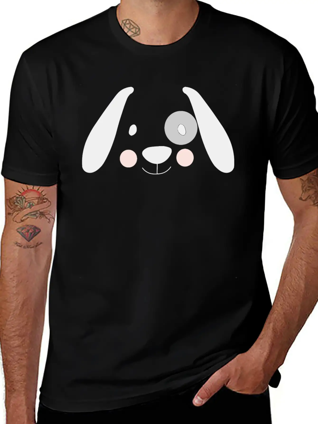 Dog Minimalist Vector Stylish Everyday T-Shirt – Unisex Basic Cotton Tee
