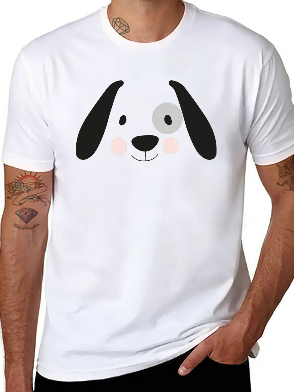 Dog Minimalist Vector Stylish Everyday T-Shirt – Unisex Basic Cotton Tee