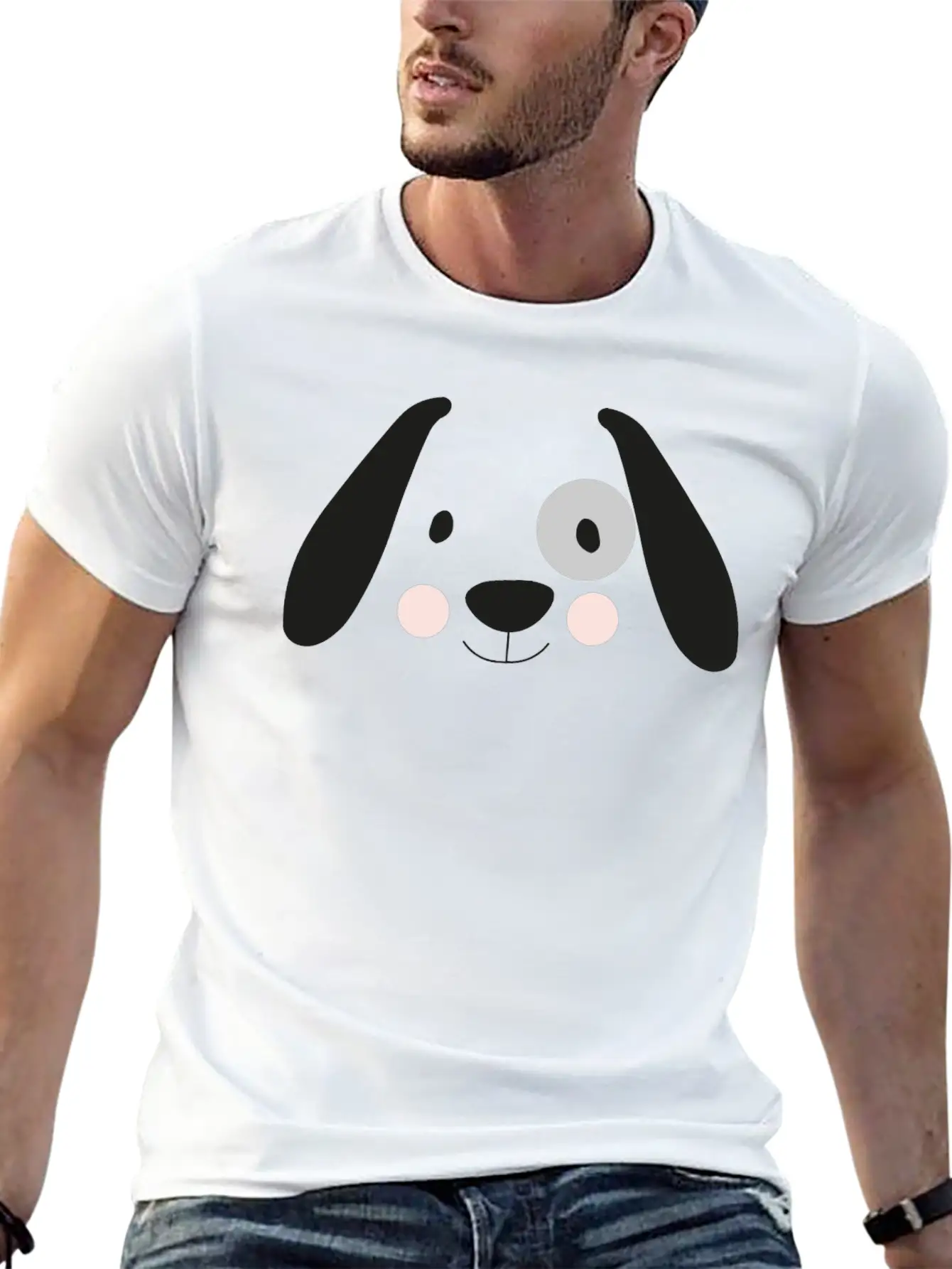 Dog Minimalist Vector Stylish Everyday T-Shirt – Unisex Basic Cotton Tee