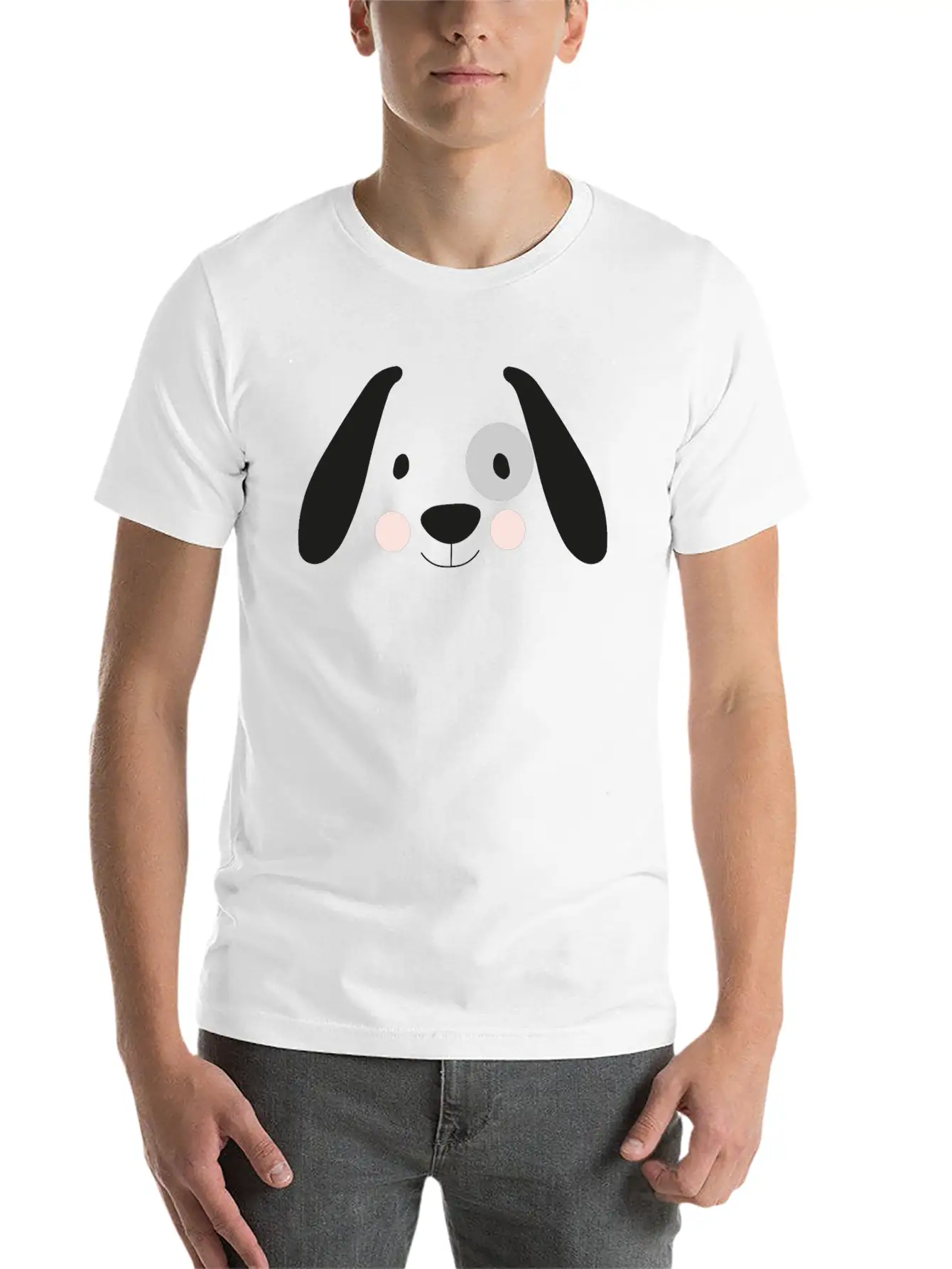 Dog Minimalist Vector Stylish Everyday T-Shirt – Unisex Basic Cotton Tee