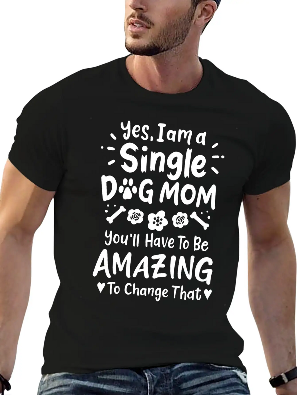 Dog Mom Single Dog Mom Essential Cotton Tee For Daily Outfits – Unisex Style